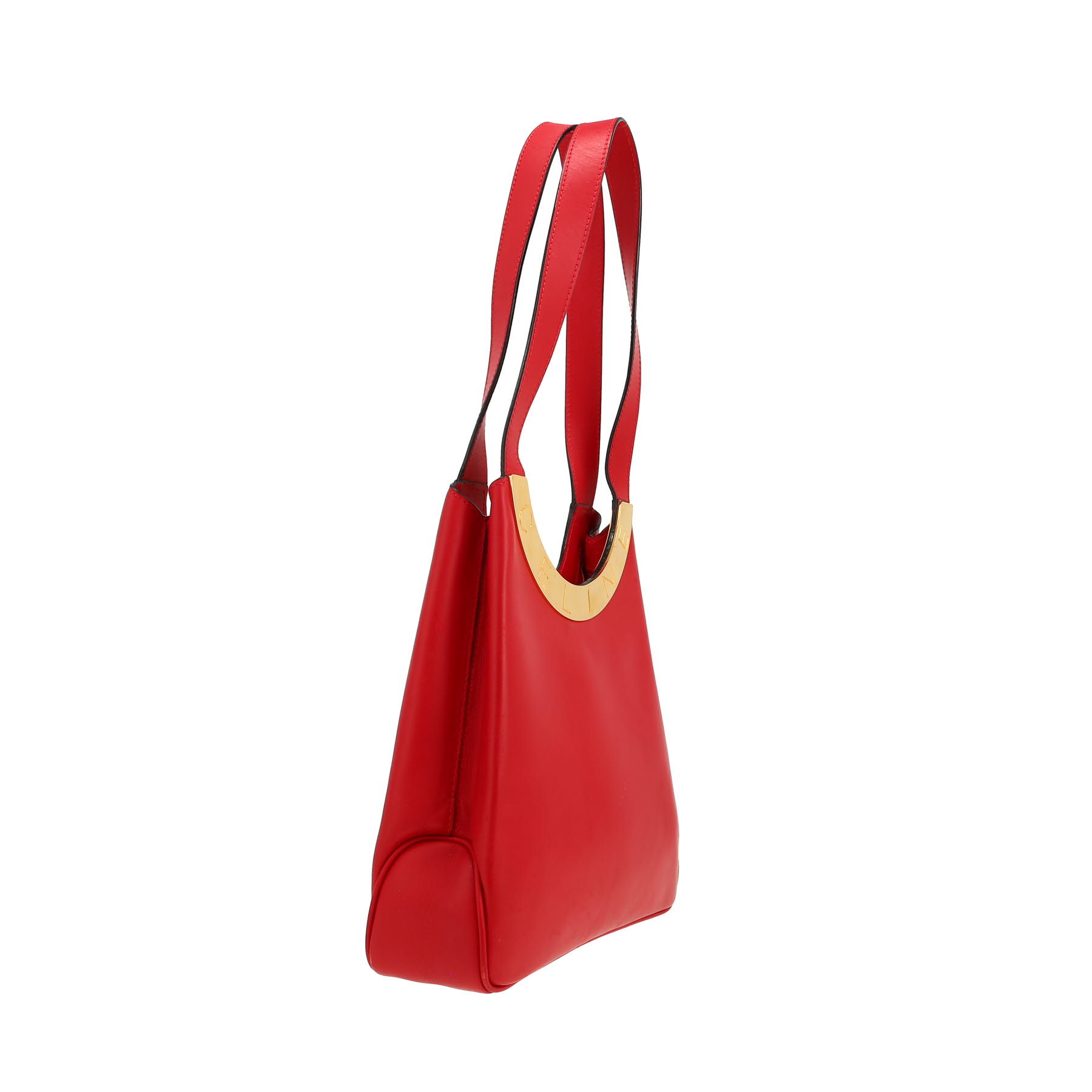Sac porté épaule ou main Celine  Vintage en cuir rouge