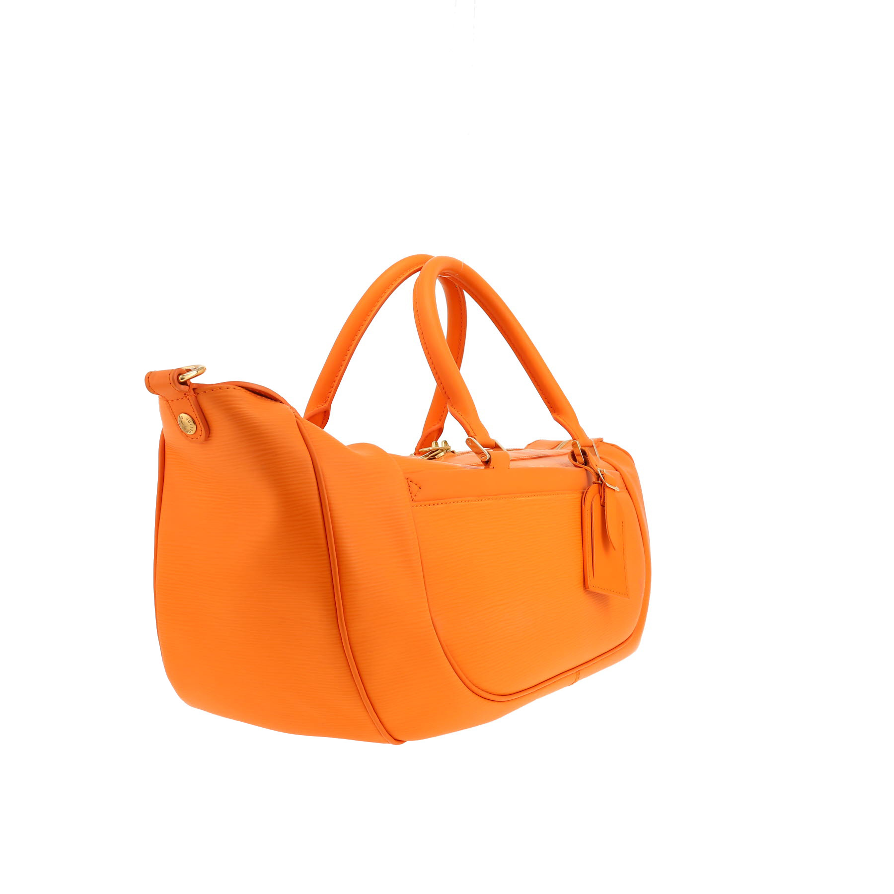 Sac de sport Louis Vuitton en cuir épi orange