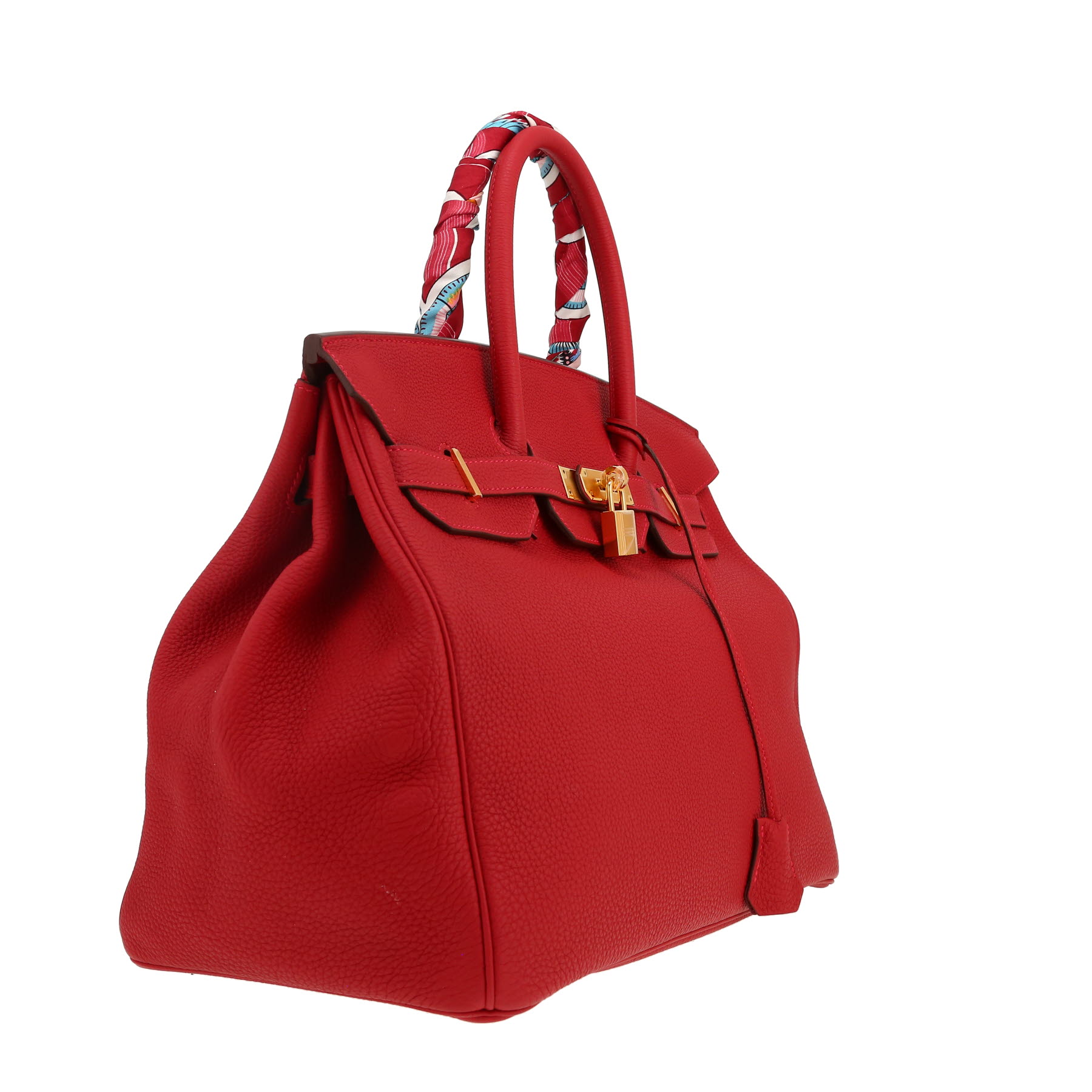 Hermès  Birkin 35 cm handbag  in red Vif togo leather