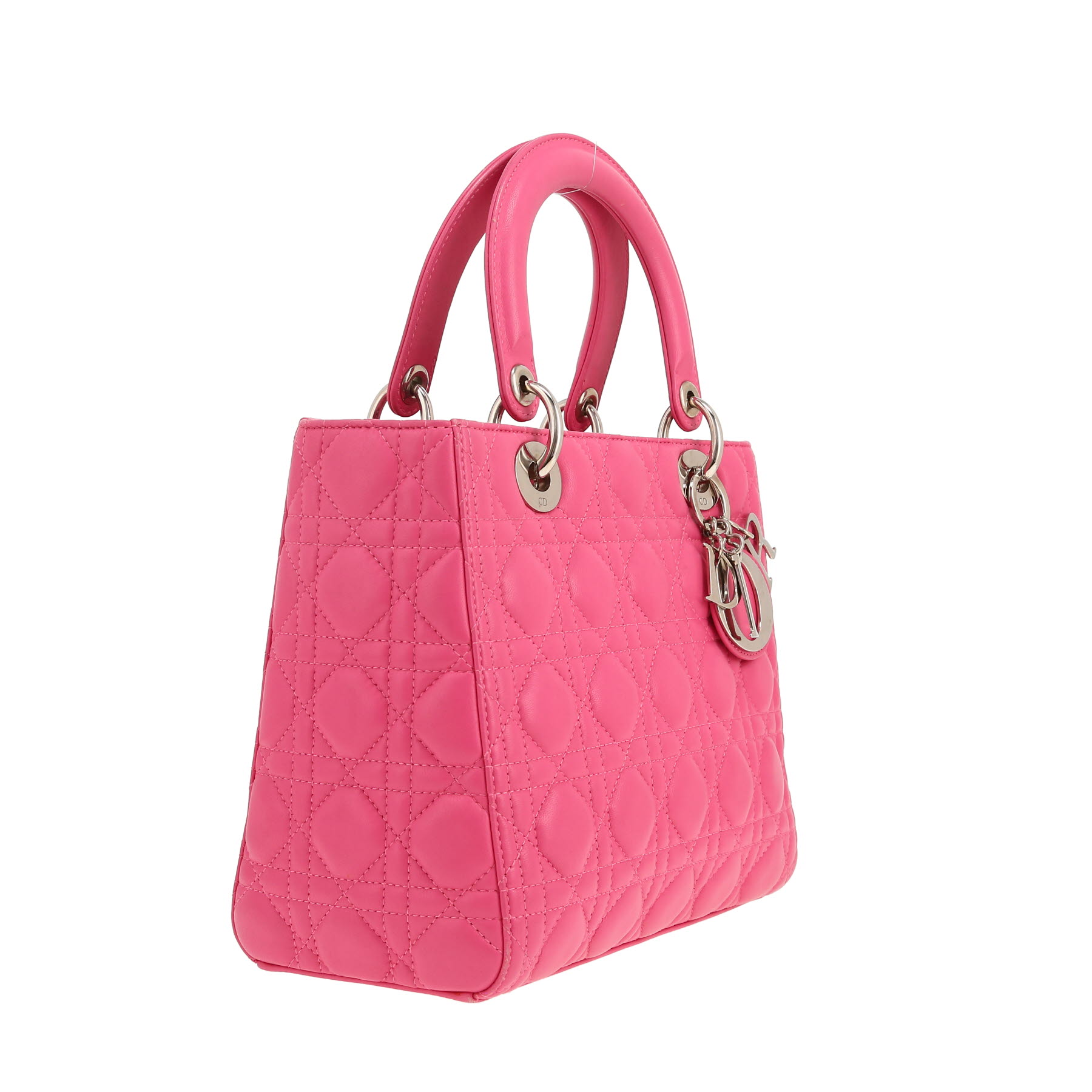 Dior  Lady Dior handbag  in pink leather cannage