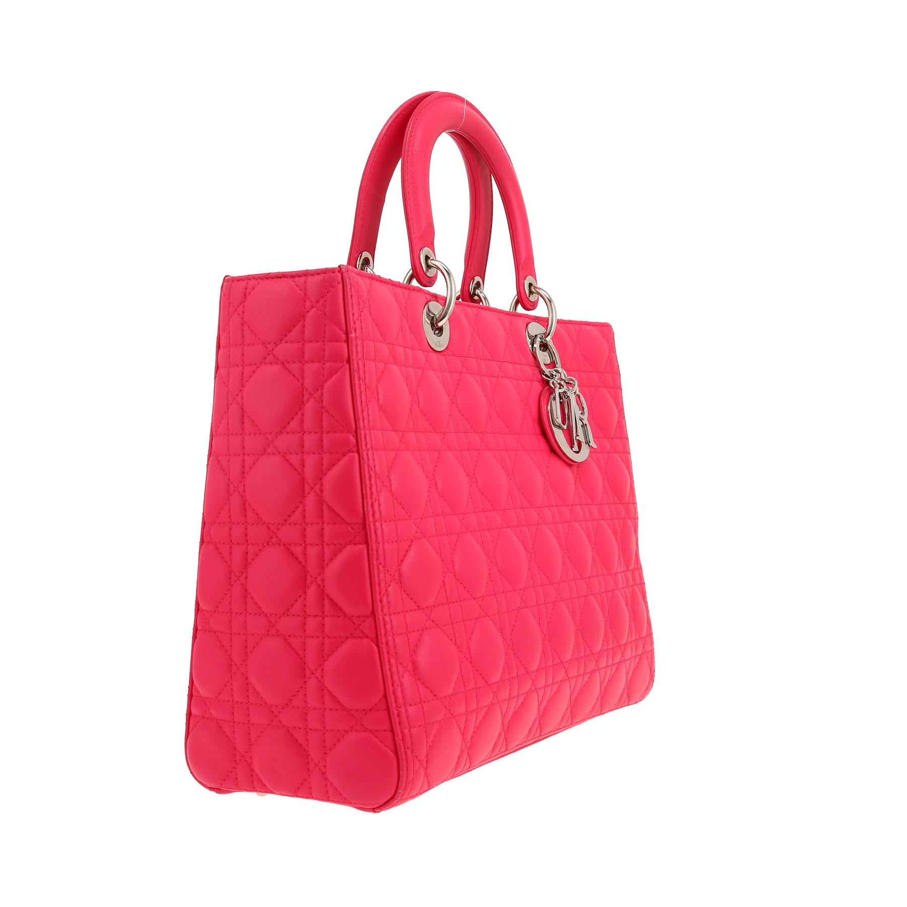 Dior  Lady Dior handbag  in pink leather cannage