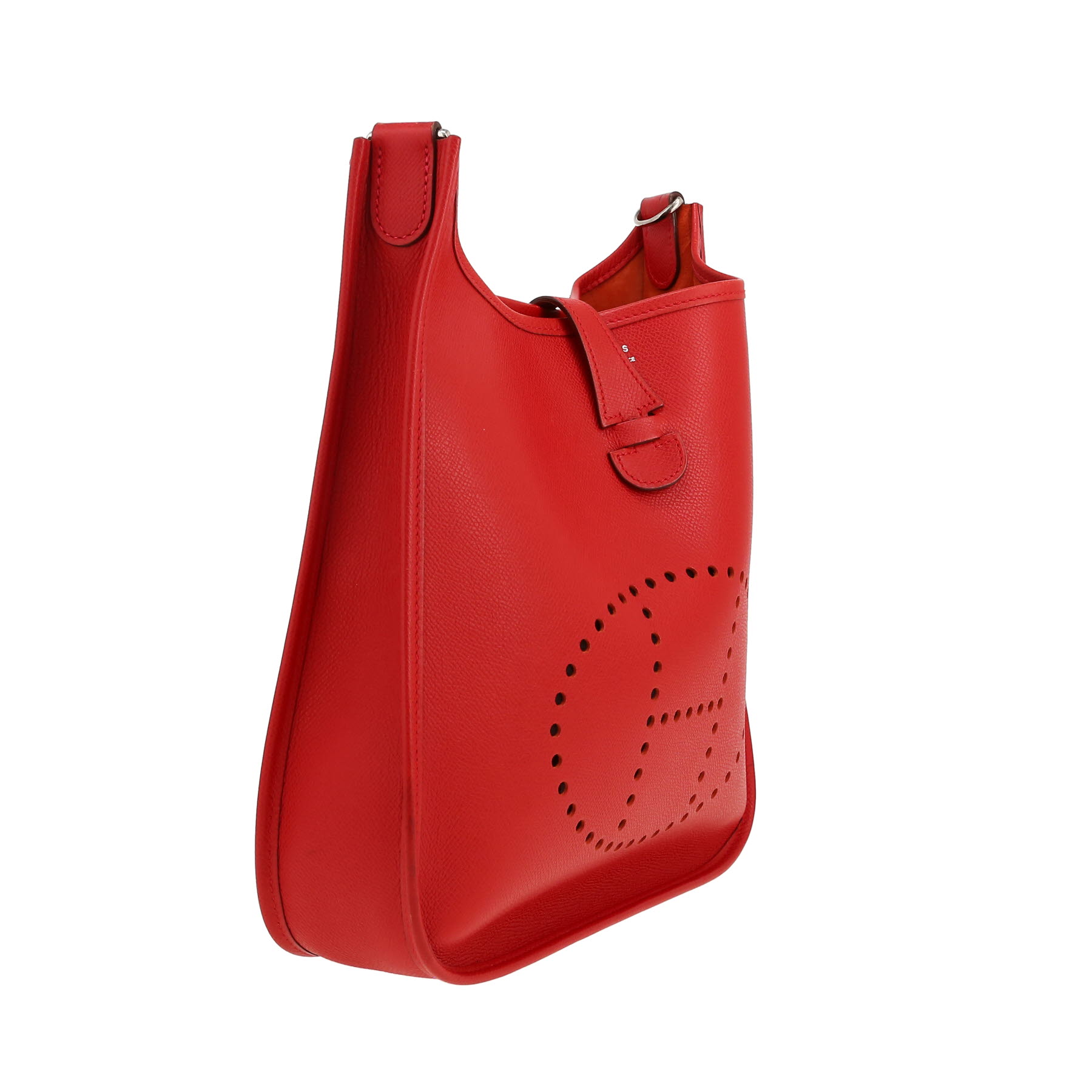 Bolso bandolera Hermès  Evelyne en cuero epsom rojo