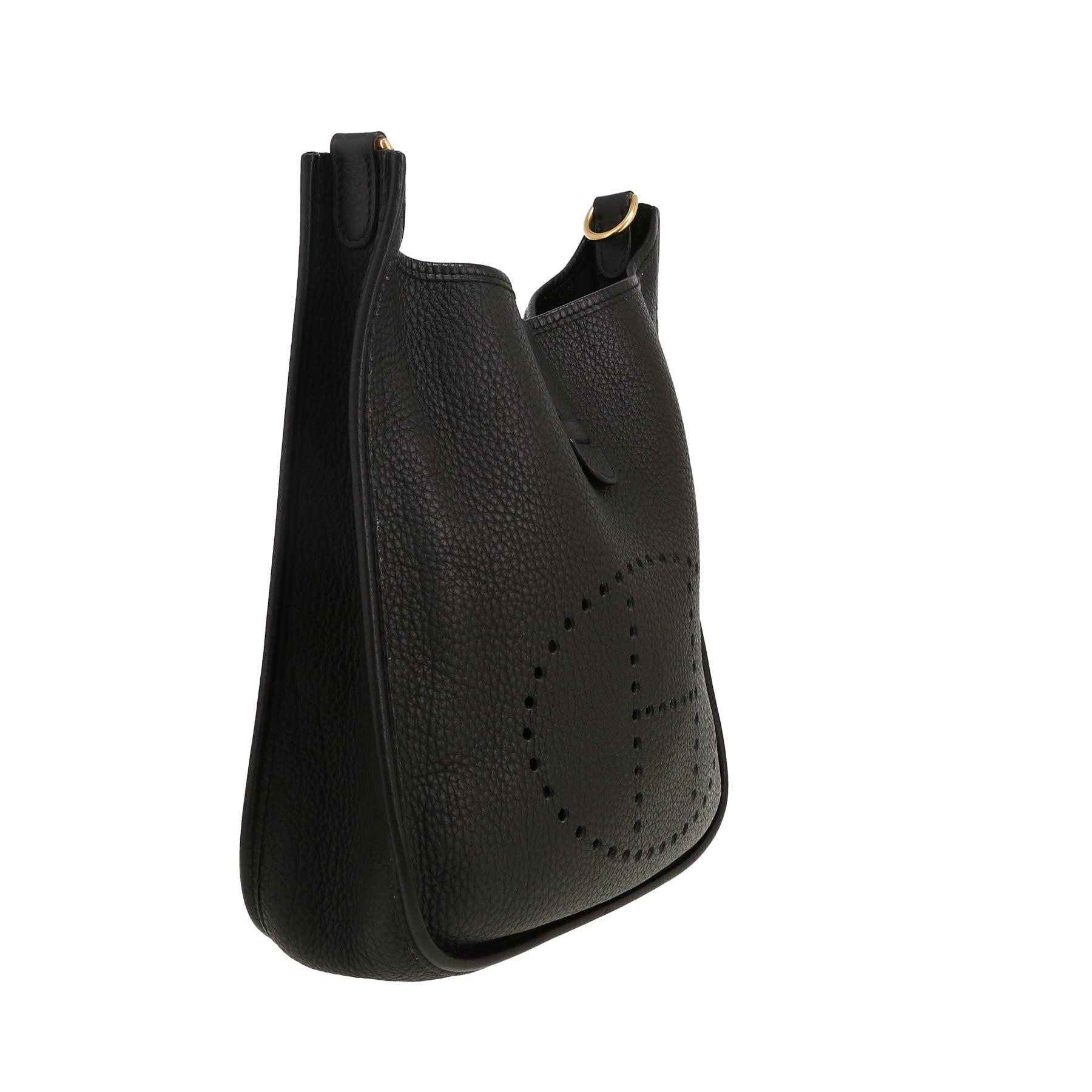 Hermès  Evelyne shoulder bag  in black togo leather