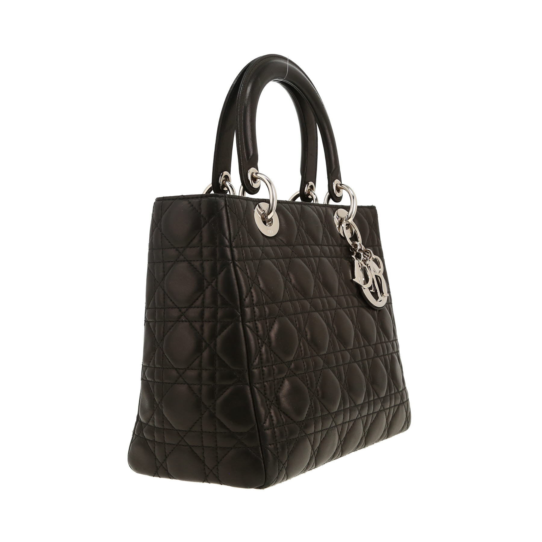 Borsa Dior  Lady Dior in pelle cannage nera