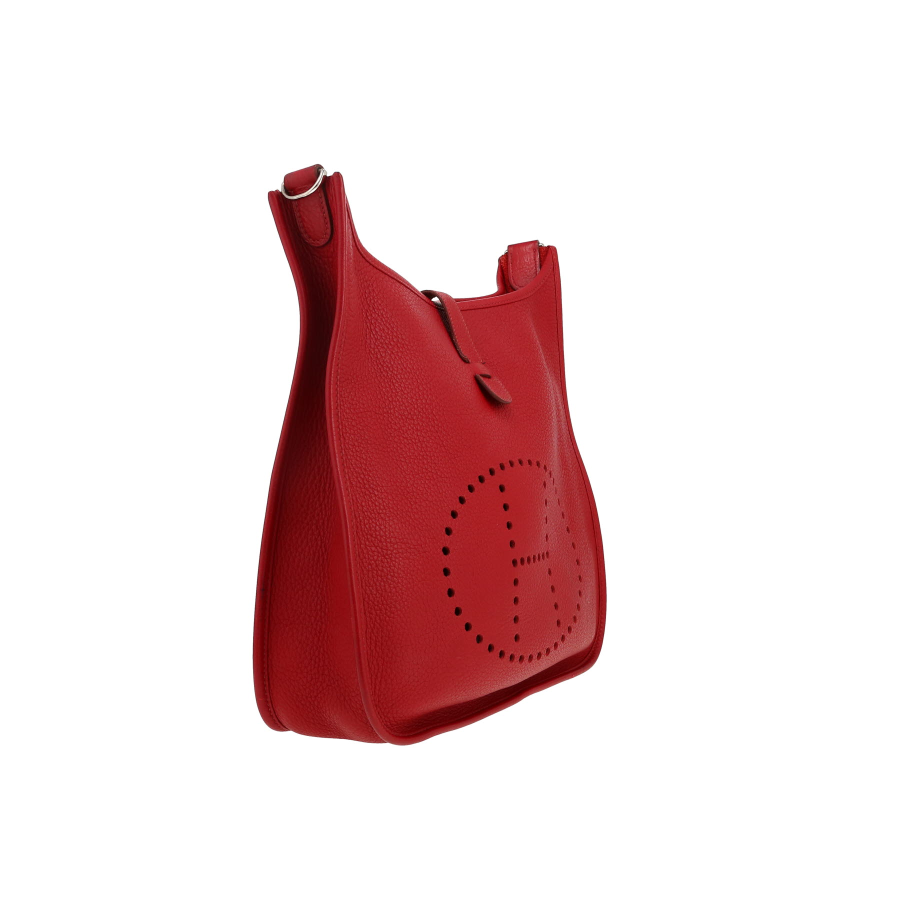 Hermès  Evelyne shoulder bag  in red Piment togo leather