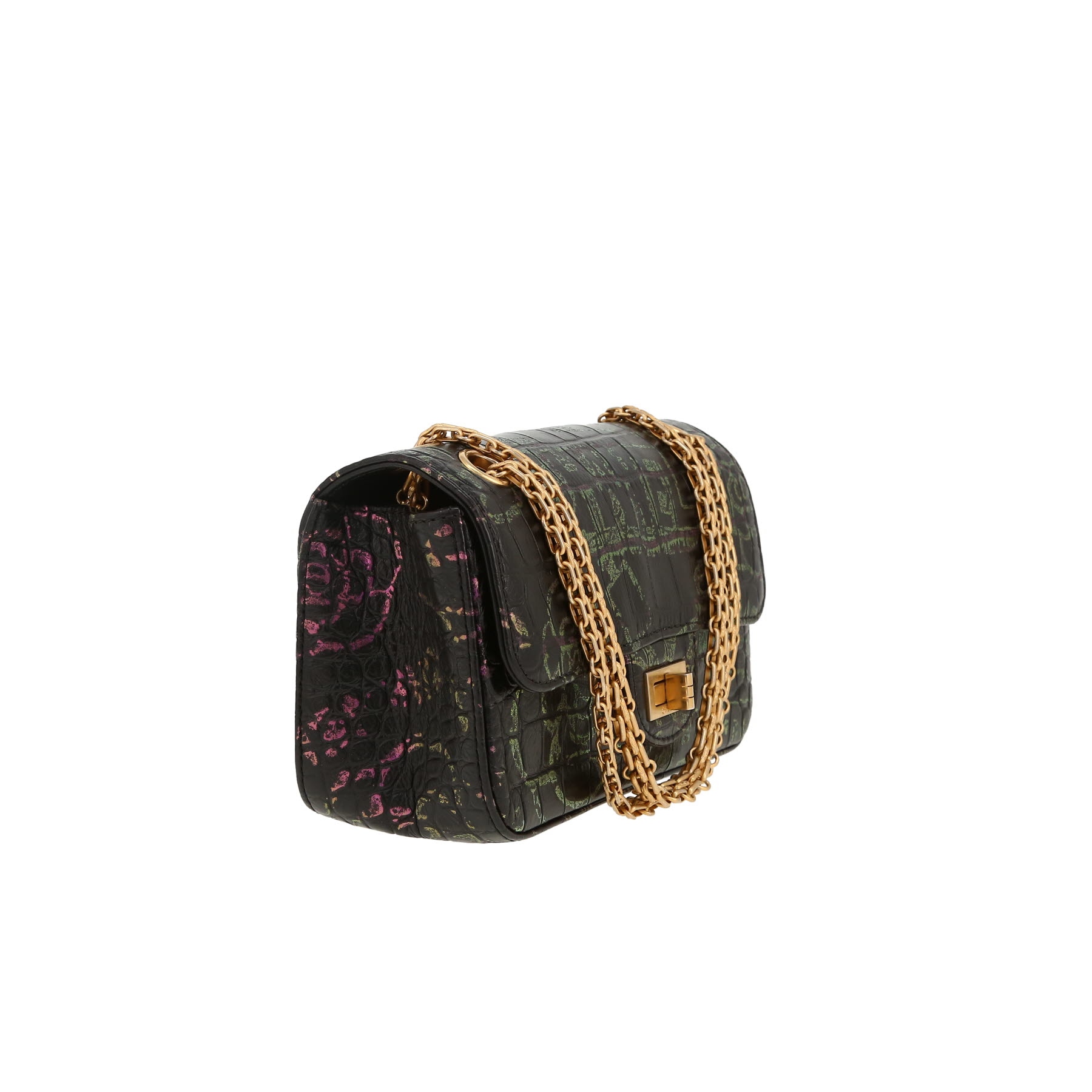 Chanel  Mini 2.55 mini  shoulder bag  in black leather