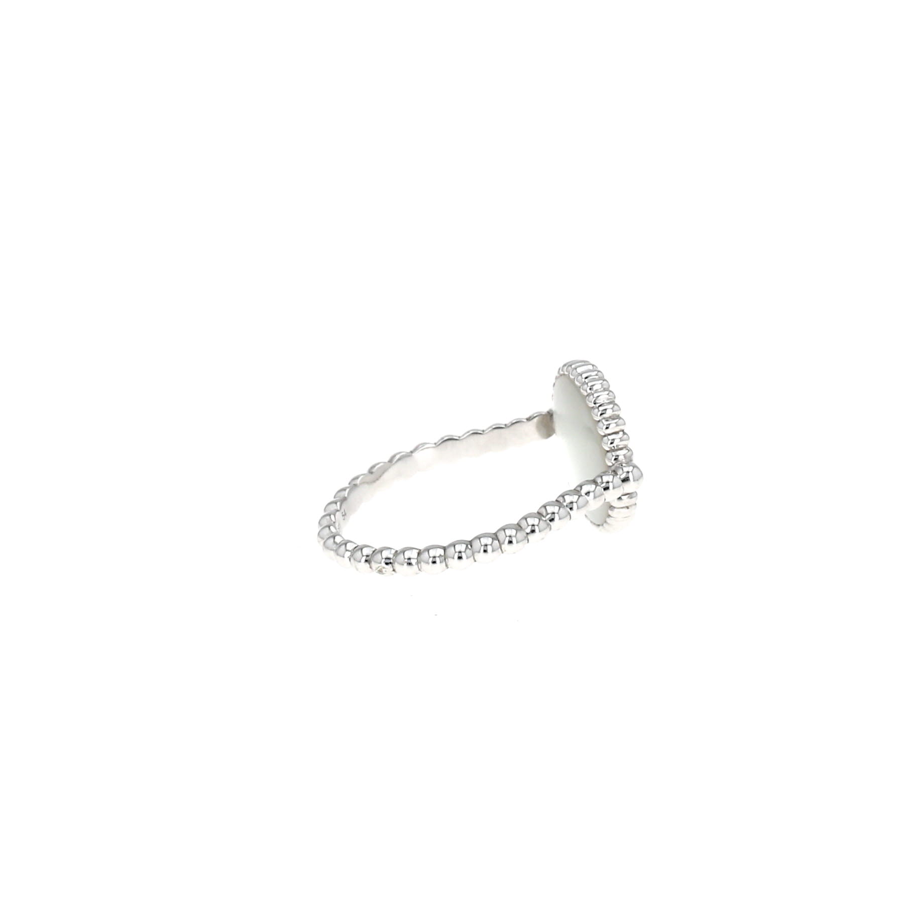 Anello girevole Dior Rose des vents in oro bianco, madreperla e diamante