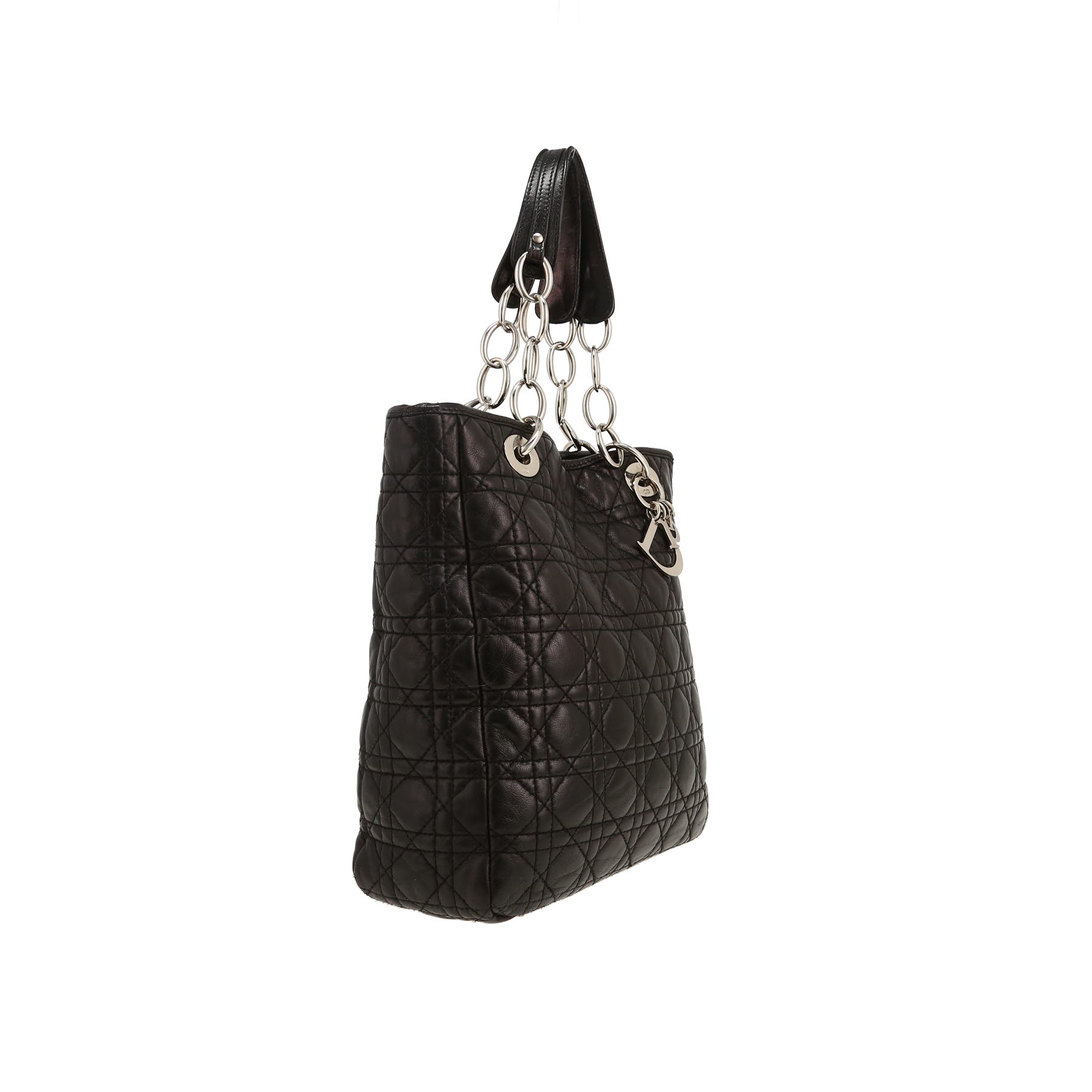 Dior  Dior Soft handbag  in black leather cannage