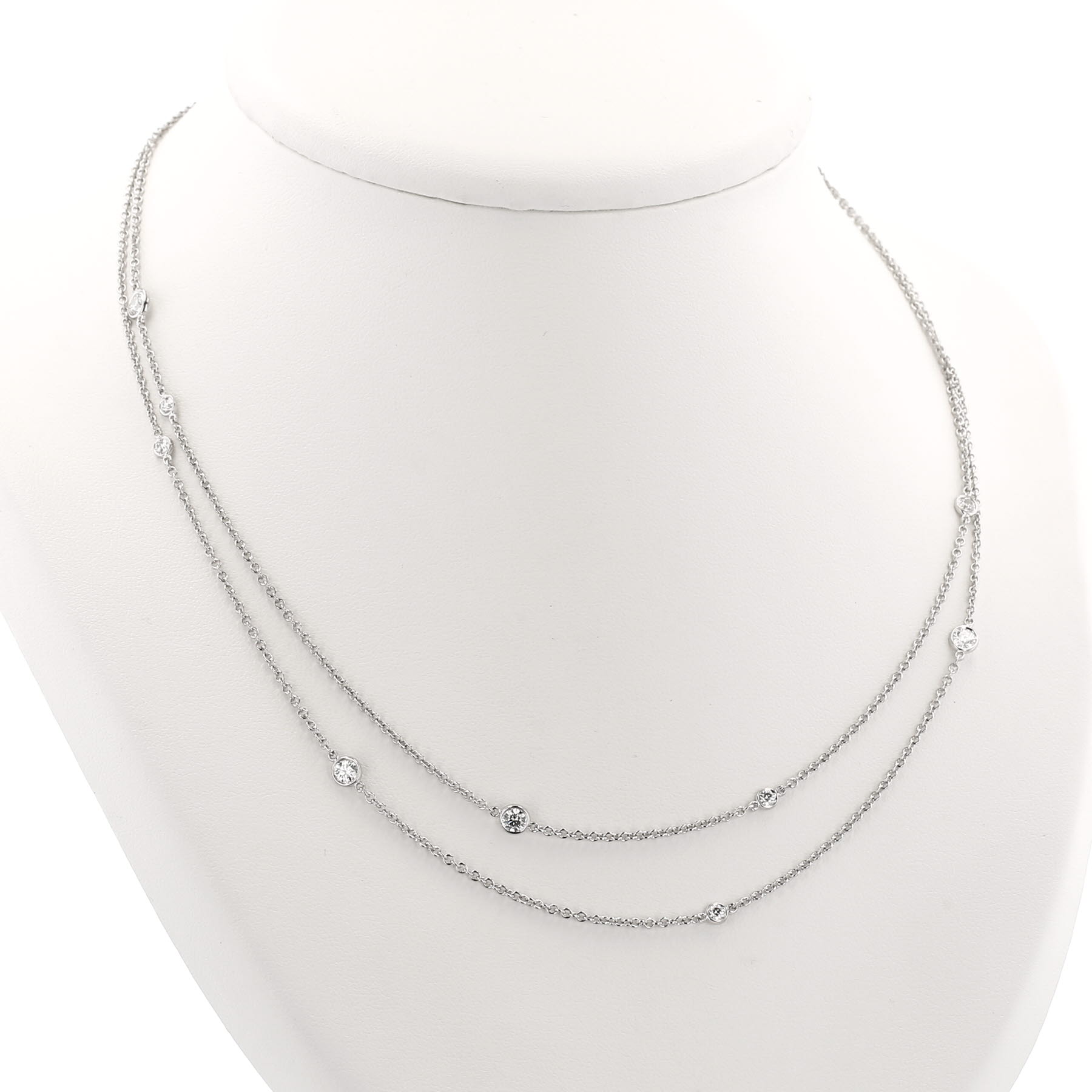 Collar Tiffany & Co Diamonds By The Yard de platino y diamantes