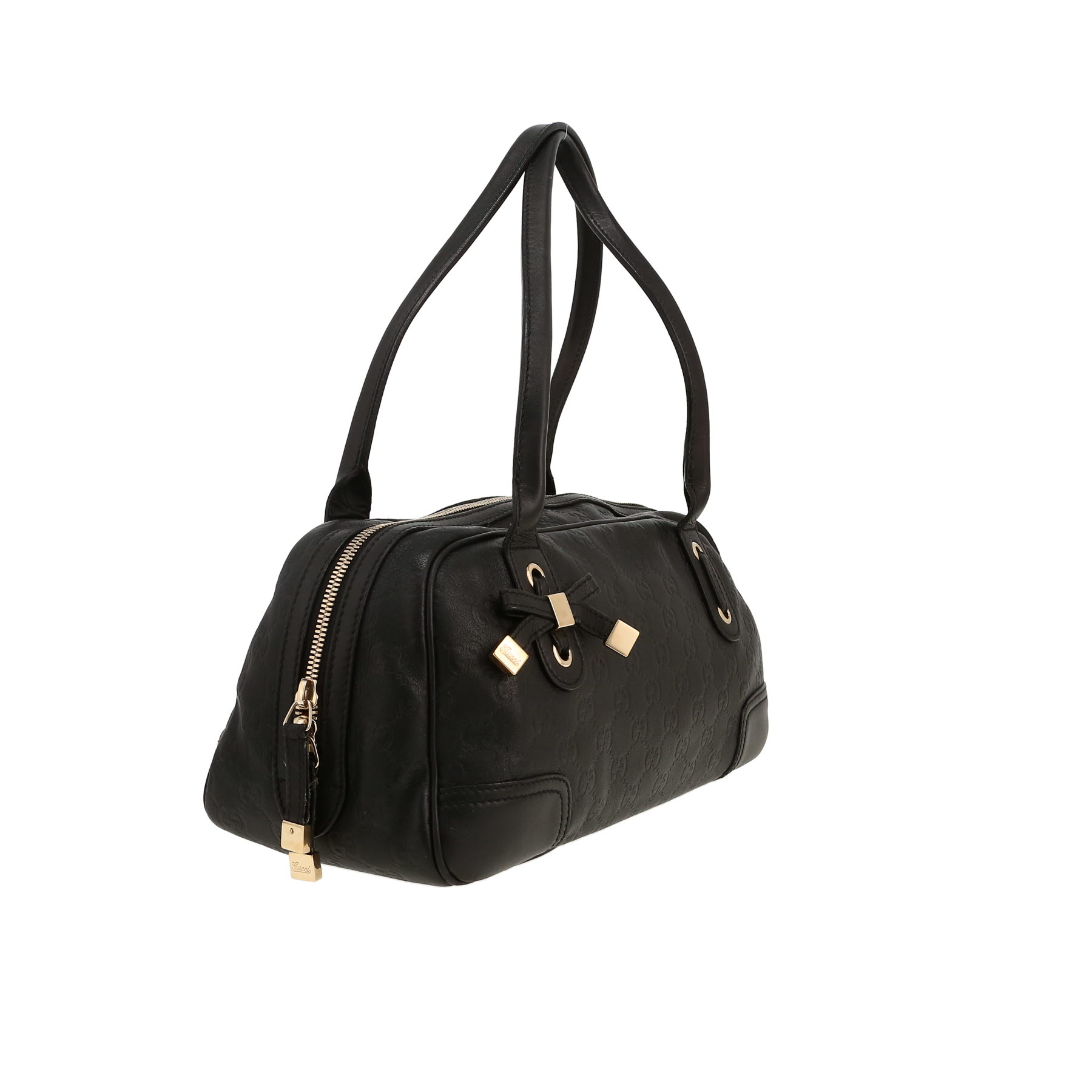 Gucci   handbag  in black leather