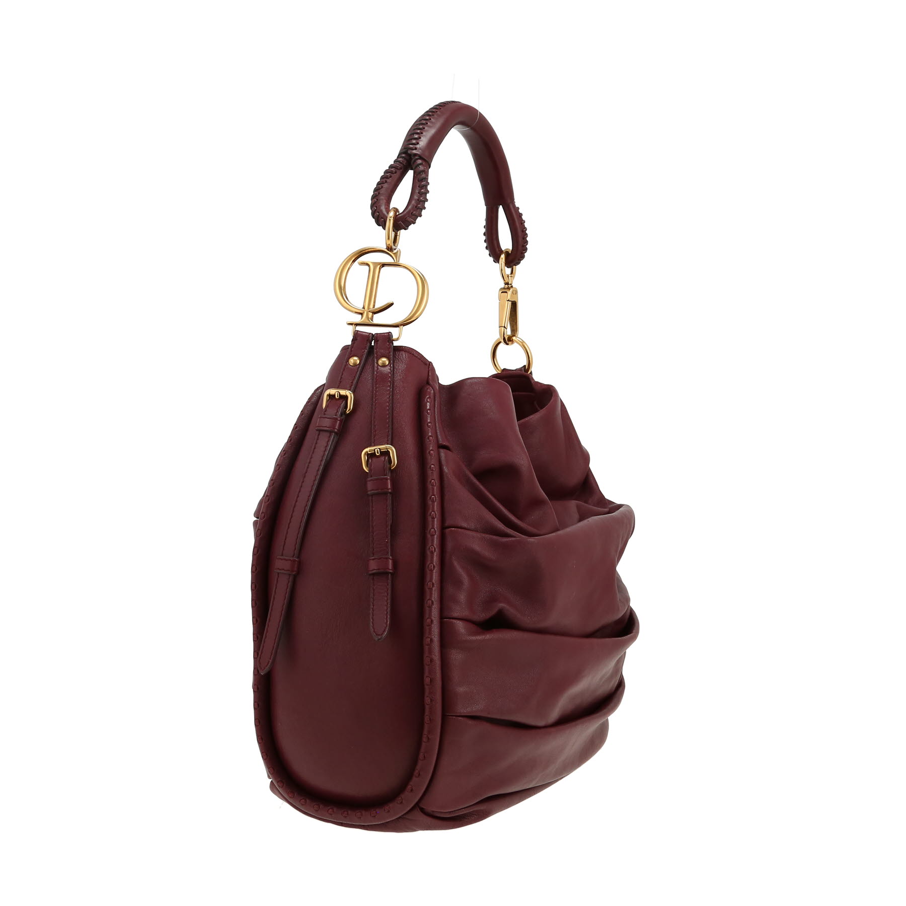 Shopping bag Dior  Libertine in pelle bordeaux