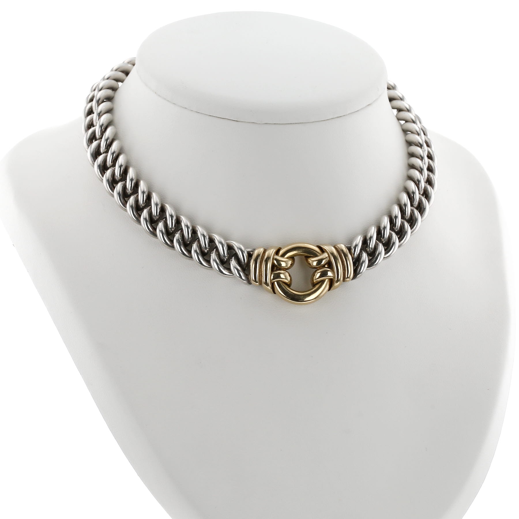 Collana Hermès  in oro giallo e argento