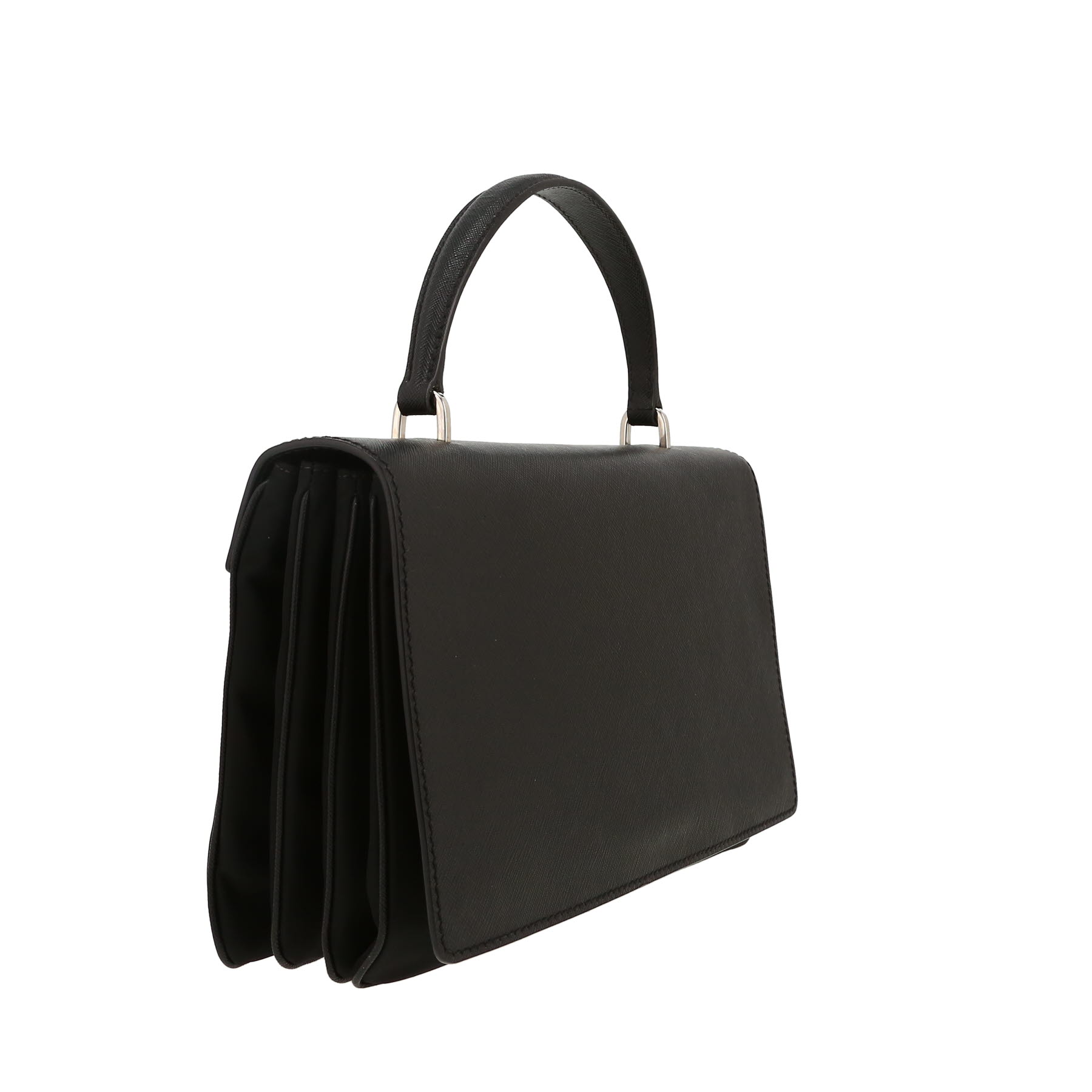 Sac à main Prada en cuir saffiano noir