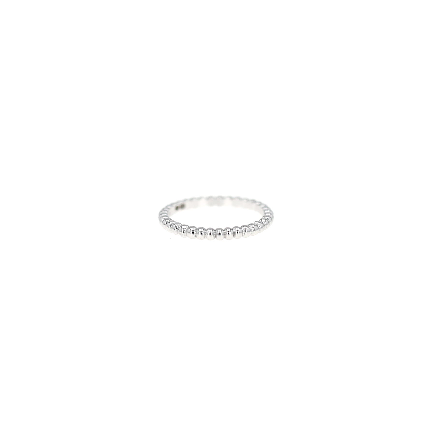 Anello Van Cleef & Arpels Perlée modello piccolo in oro bianco