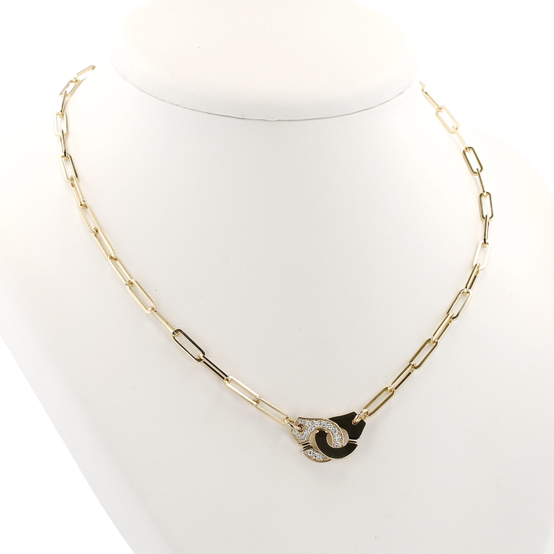 Collana Dinh Van Menottes R12 in oro giallo e diamanti