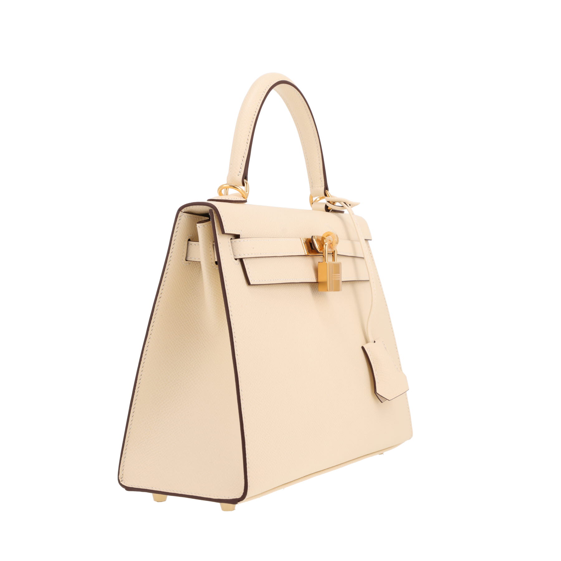 Borsa Hermès  Kelly 25 cm in pelle Epsom Nata