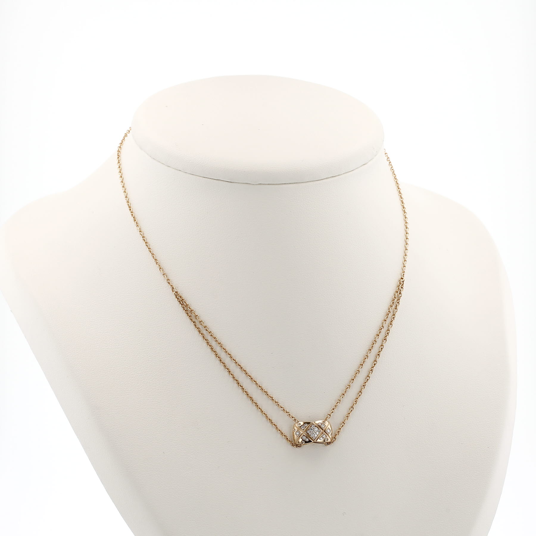 Collier Chanel Coco Crush en or beige et diamants
