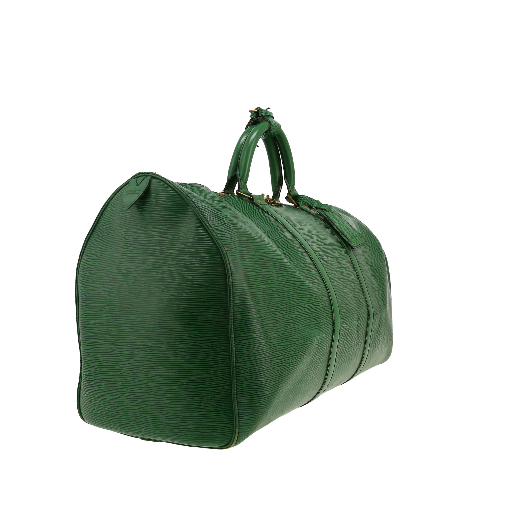 Borsa da viaggio Louis Vuitton  Keepall 50 in pelle Epi verde