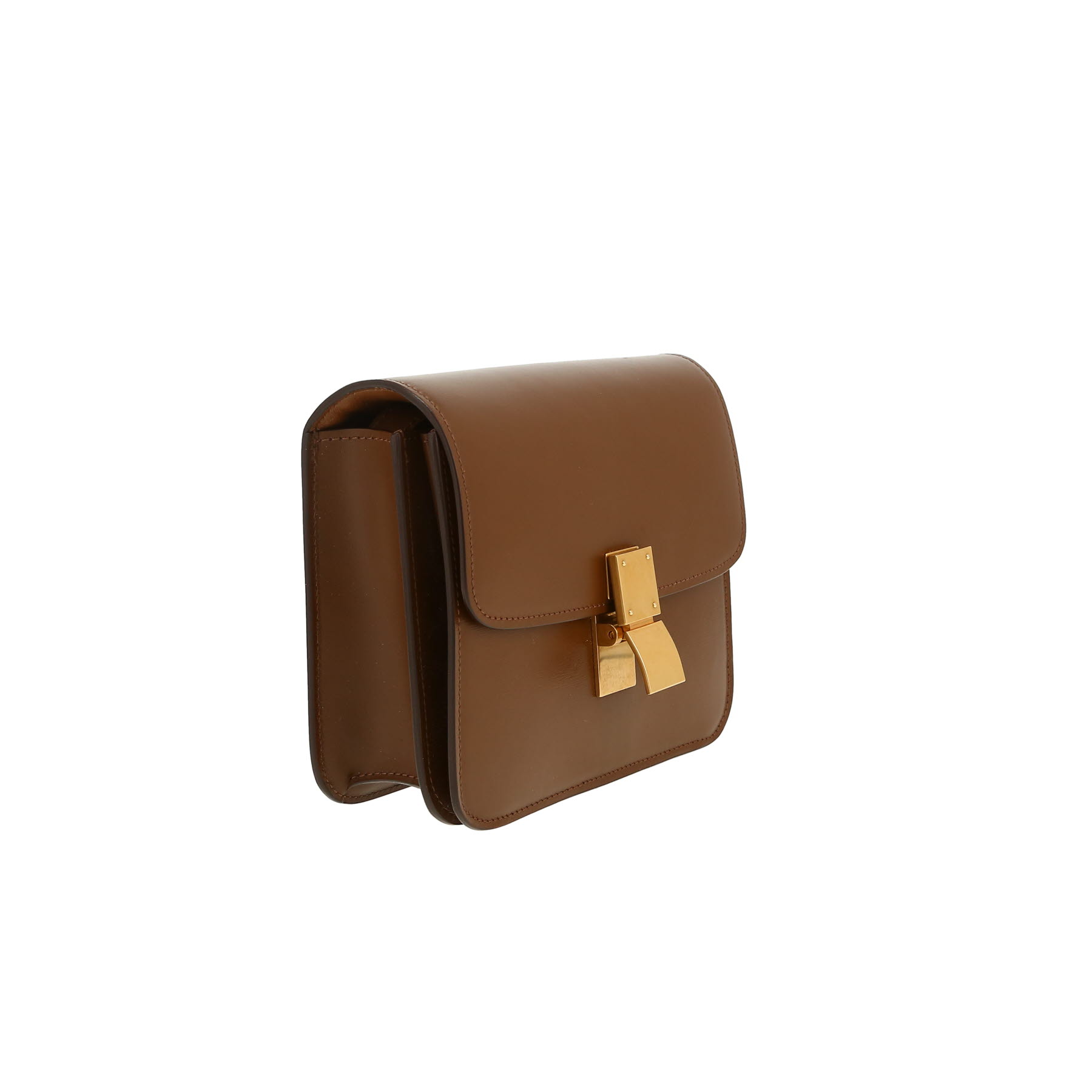 Borsa a tracolla Celine  Classic Box Teen in pelle box marrone