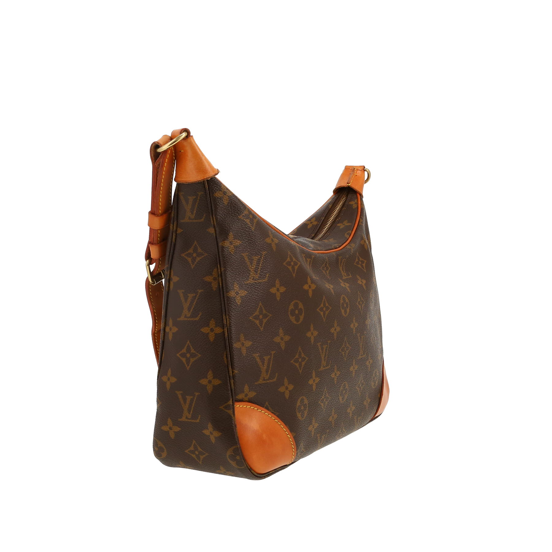 Sac à main Louis Vuitton  Boulogne en toile monogram marron et cuir naturel
