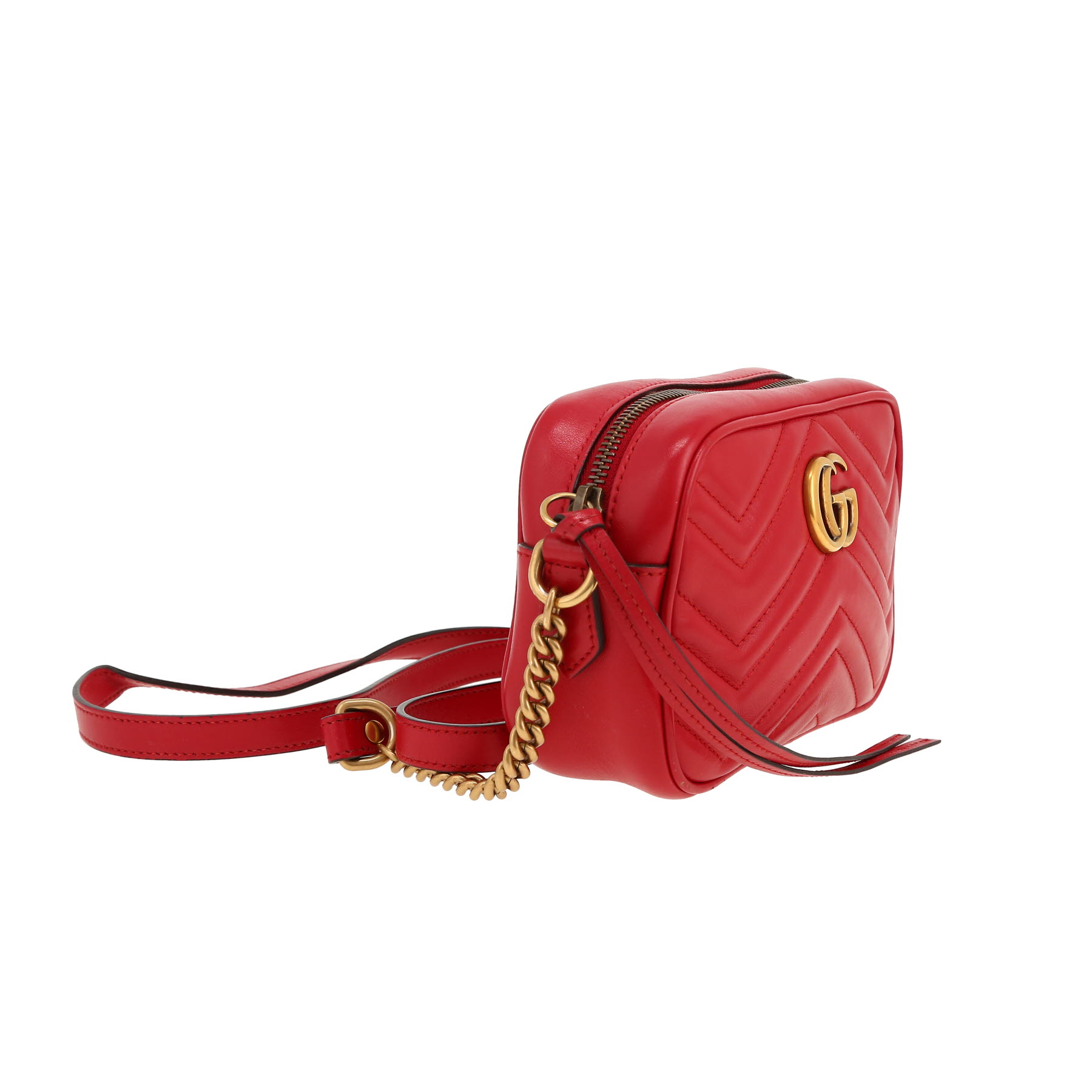 Gucci  GG Marmont Camera shoulder bag  in red leather