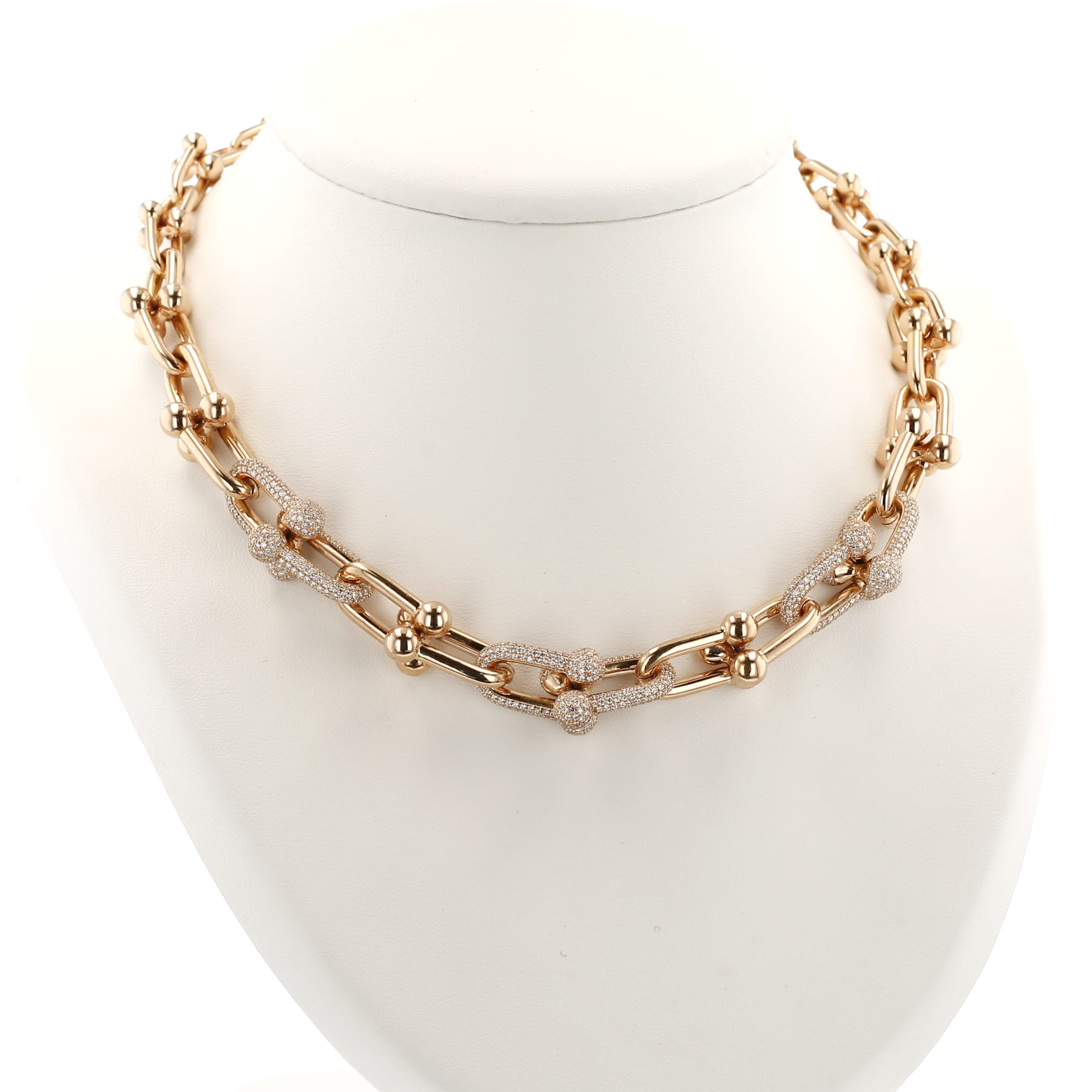 Collier Tiffany & Co HardWear en or rose et diamants