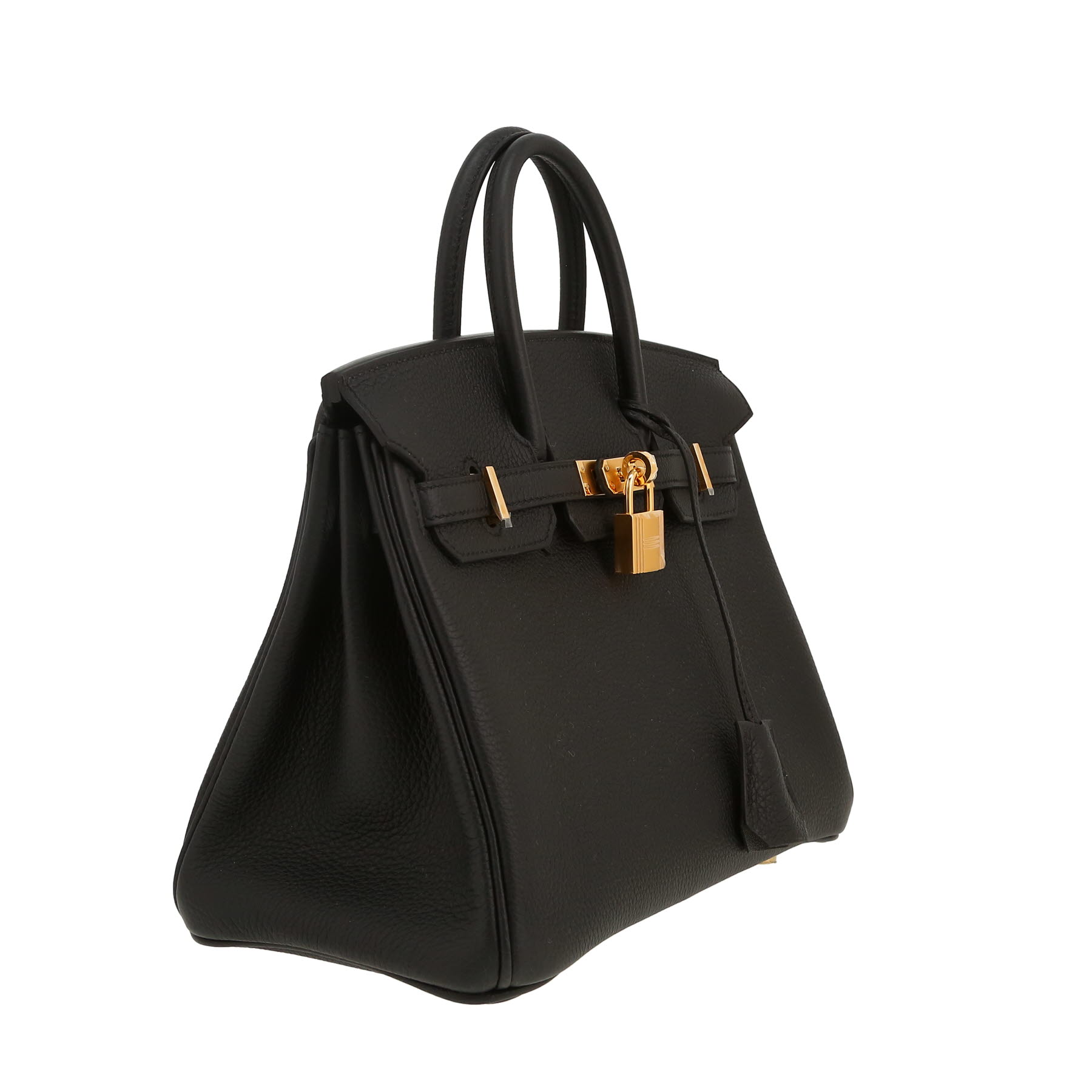 Sac à main Hermès  Birkin 25 cm en cuir togo noir