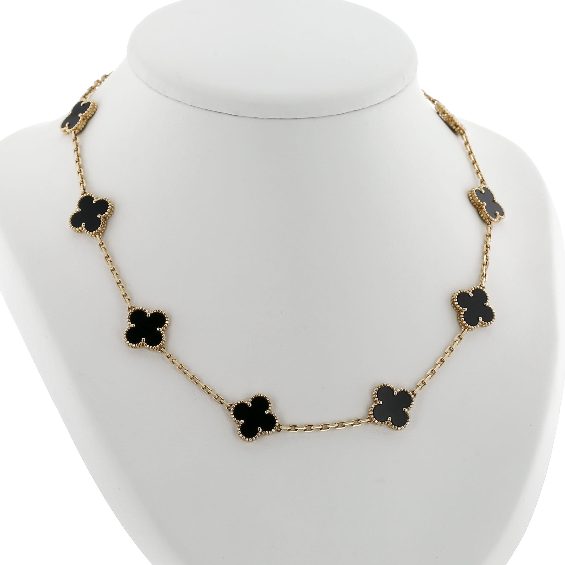 Collar Van Cleef & Arpels Vintage Alhambra de oro amarillo y ónix