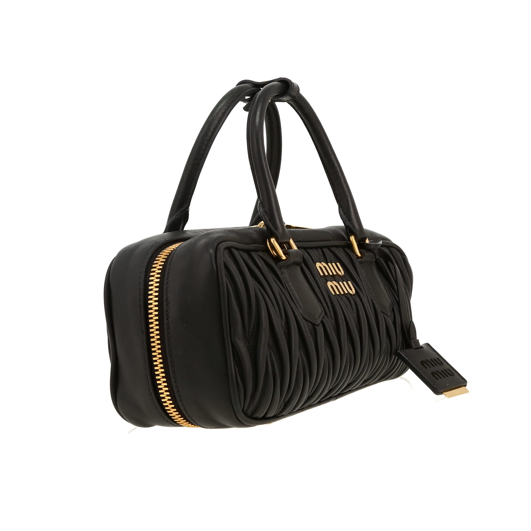 Miu Miu  Arcadie handbag  in black quilted leather