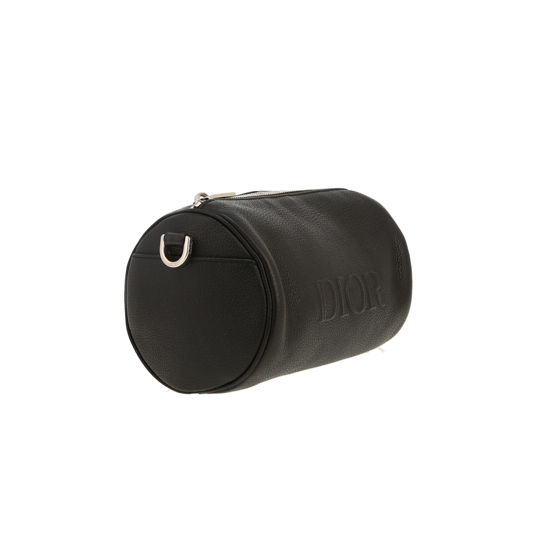 Borsa a tracolla Dior  Roller in pelle martellata nera