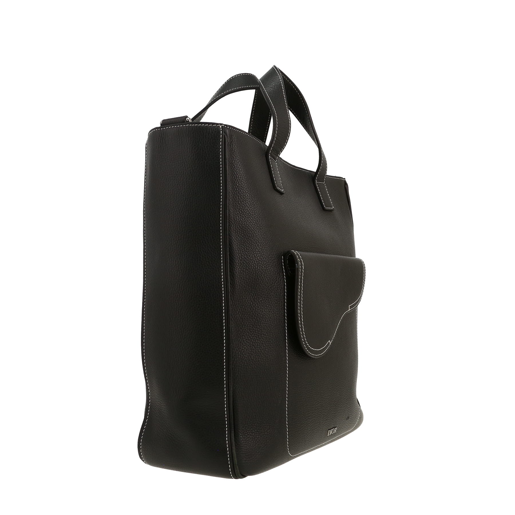 Dior  Saddle shopping bag  in black leather