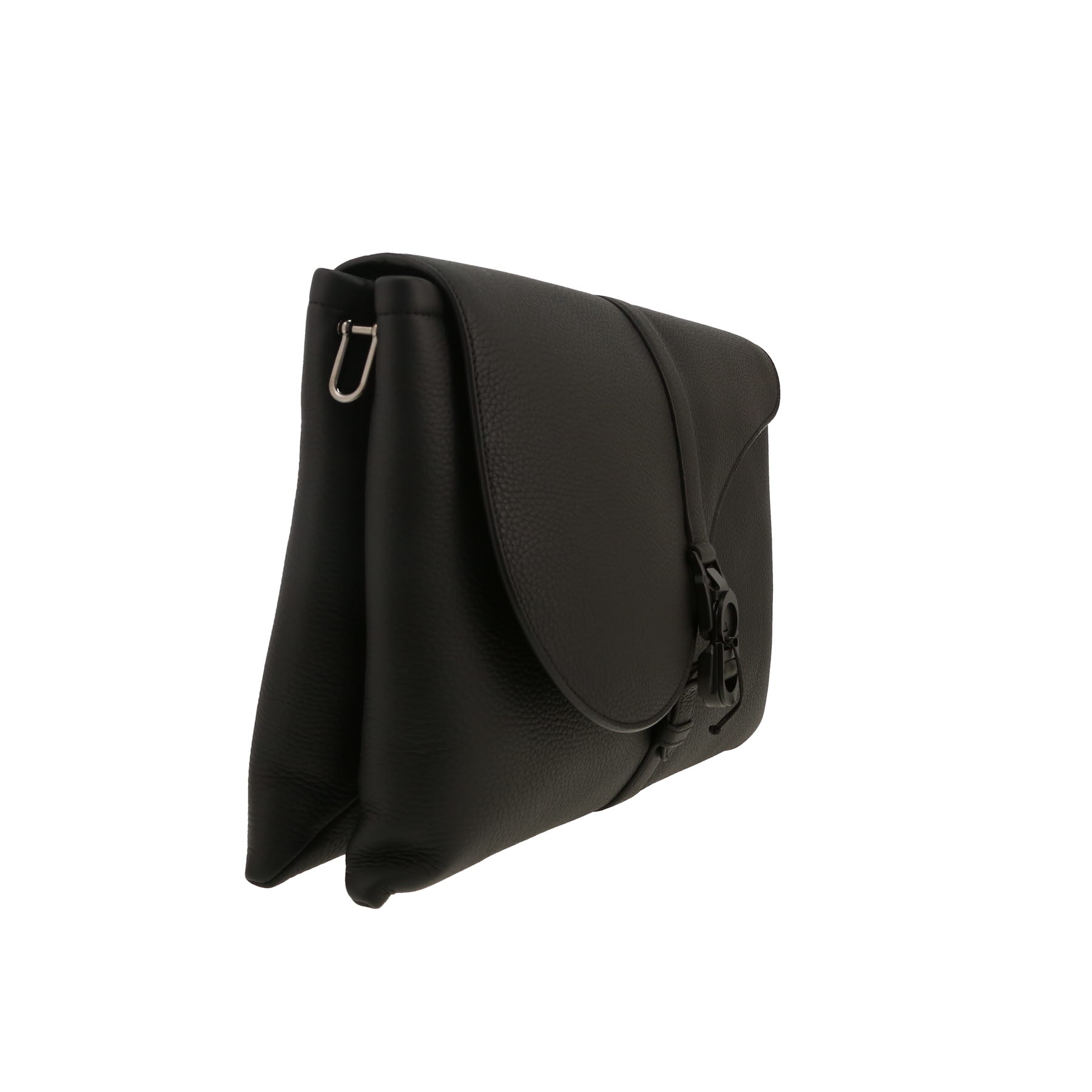 Borsa portadocumenti Dior  Saddle in pelle martellata nera