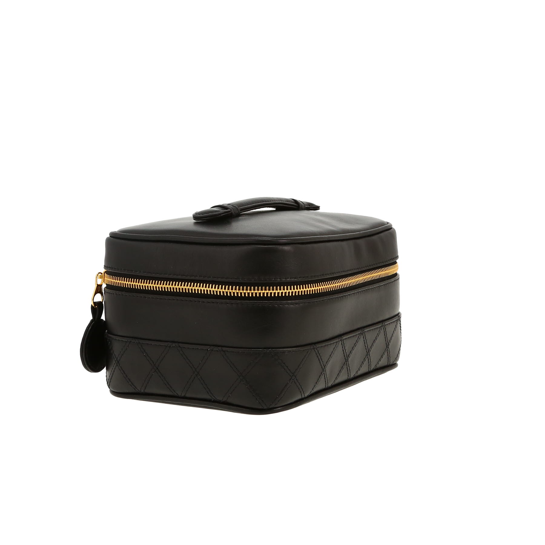 Chanel  Vanity vanity case  in black leather