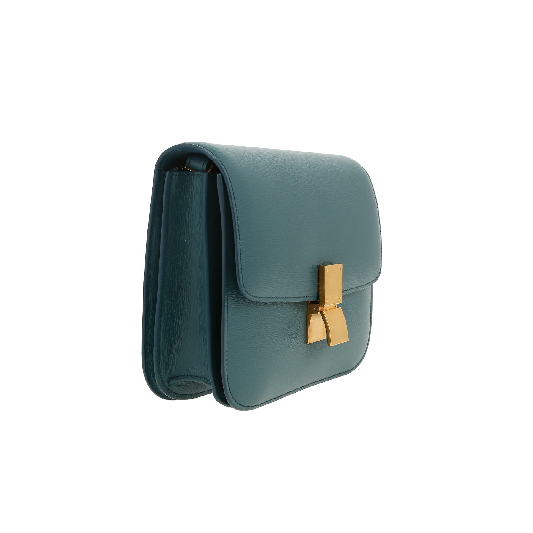 Sac bandoulière Celine  Classic Box en cuir bleu