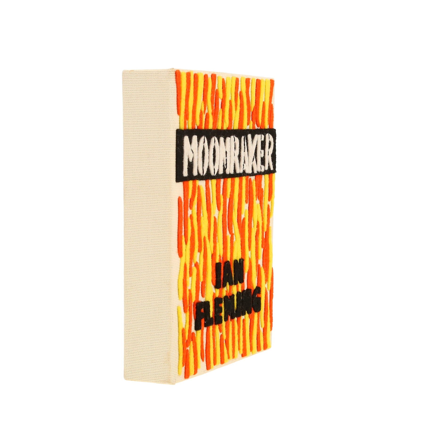 Pochette Olympia Le-Tan Moonraker - Ian Fleming Moonraker - Ian Fleming en toile beige, orange jaune et noire