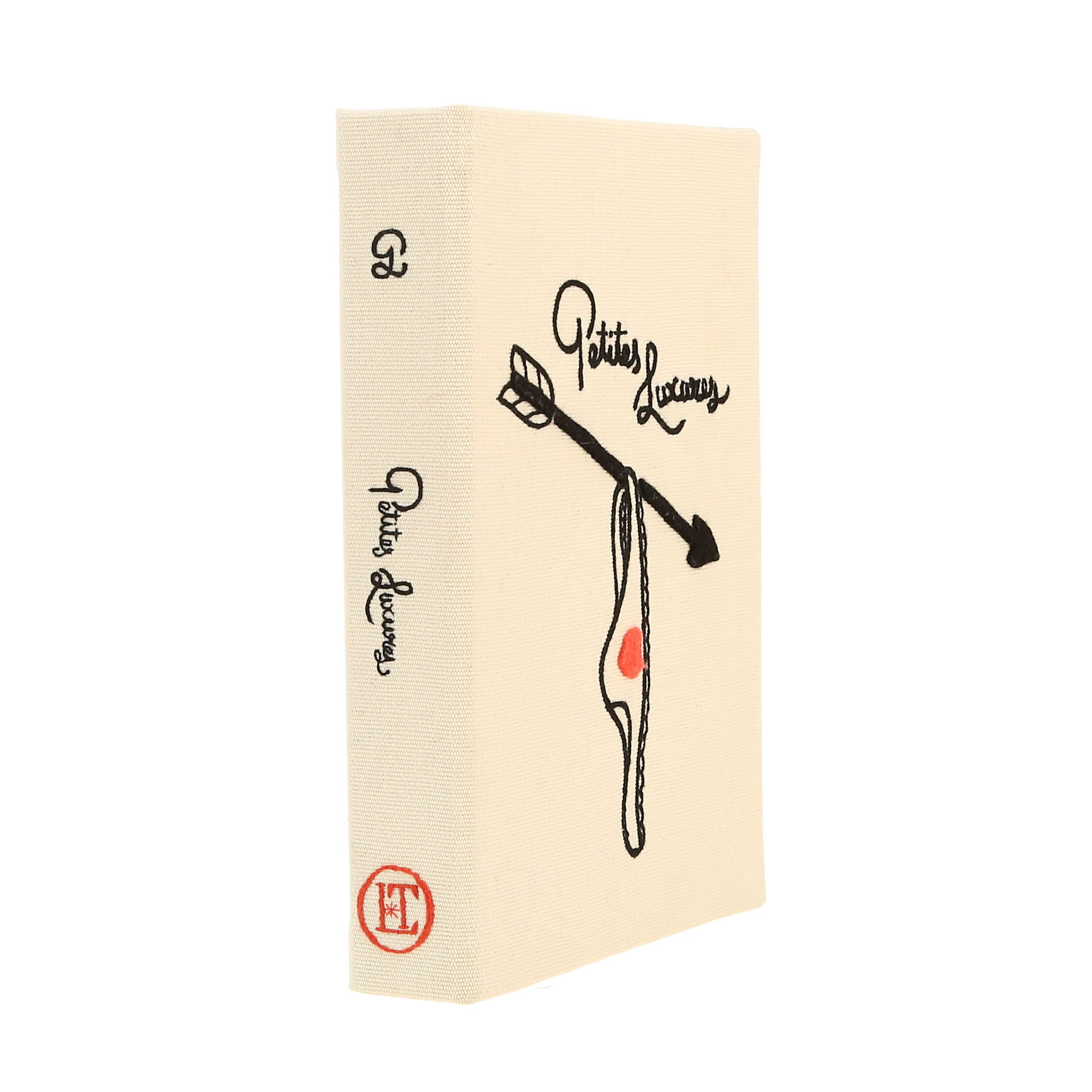 Olympia Le-Tan Petites Luxures Petites Luxures pouch  in beige, black and red canvas