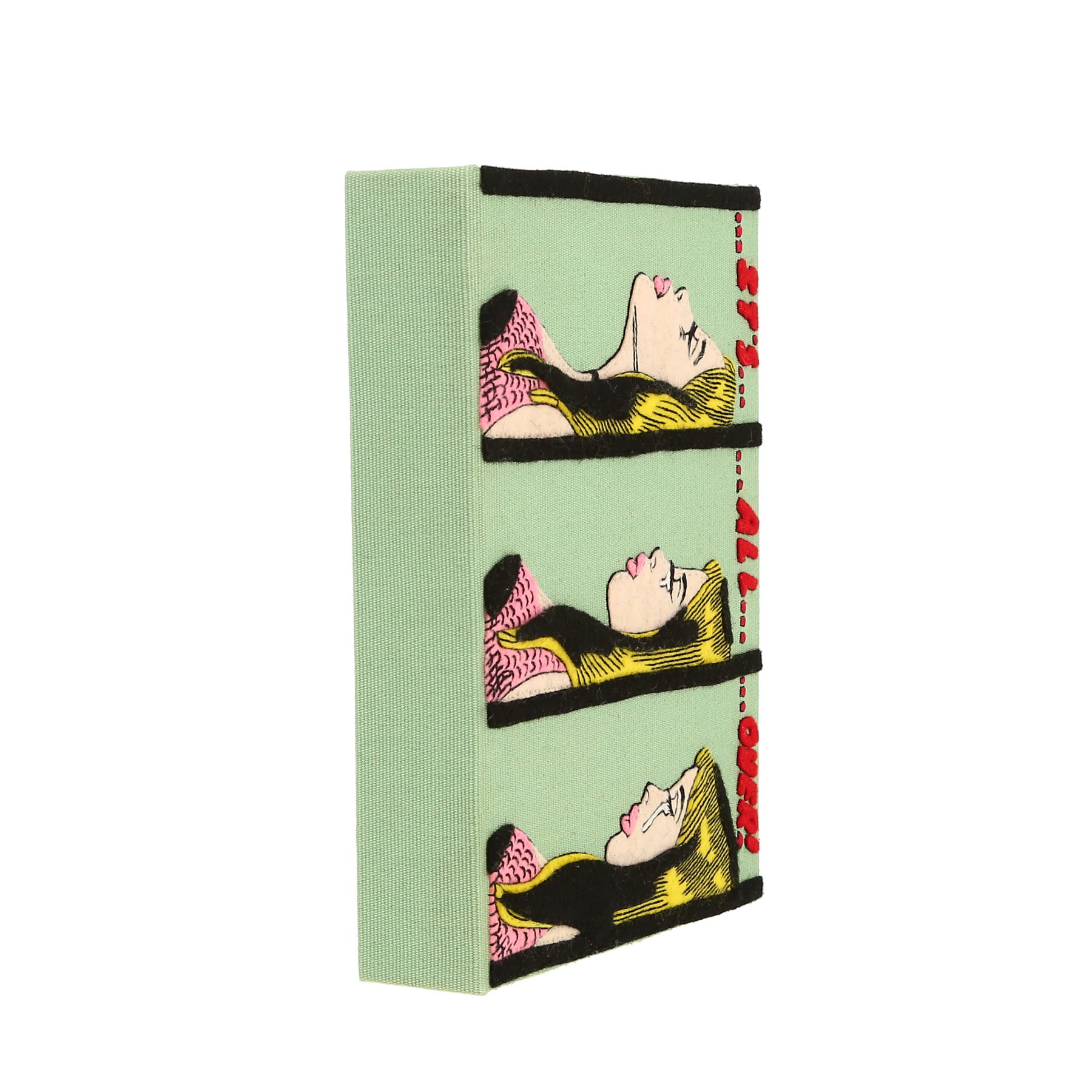 Olympia Le-Tan Marvel ...It's... ... all... ...over ! shoulder bag  in green canvas n°21/77