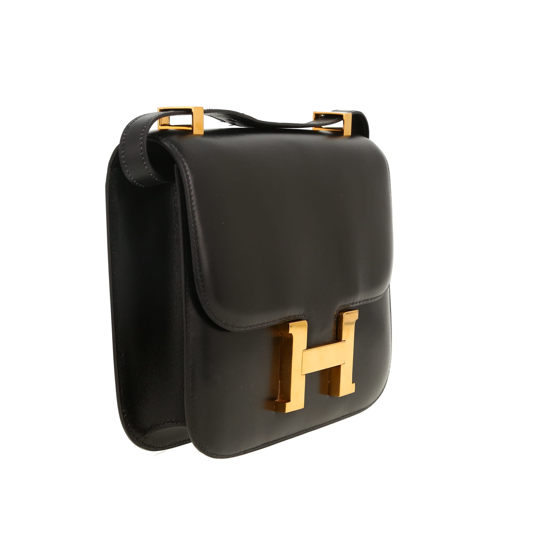 Hermès  Constance handbag  in black box leather