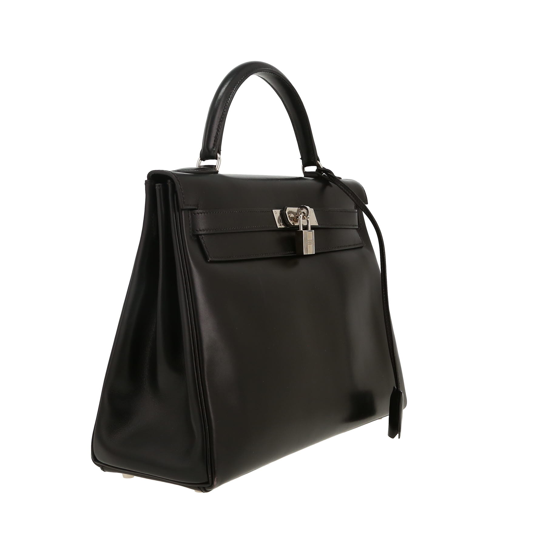 Sac à main Hermès  Kelly 32 cm en cuir box noir