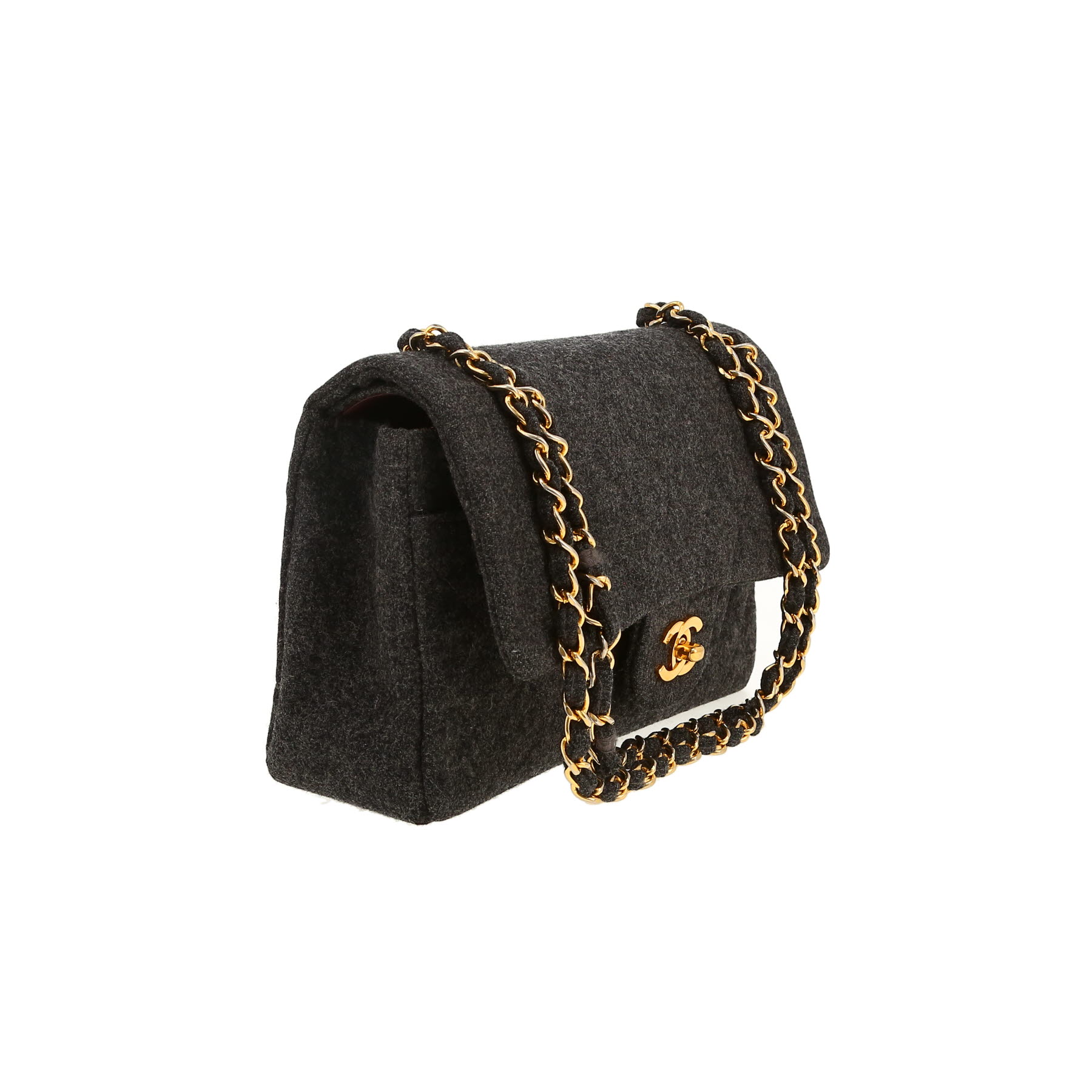 Sac à main Chanel  Timeless Classic en laine grise