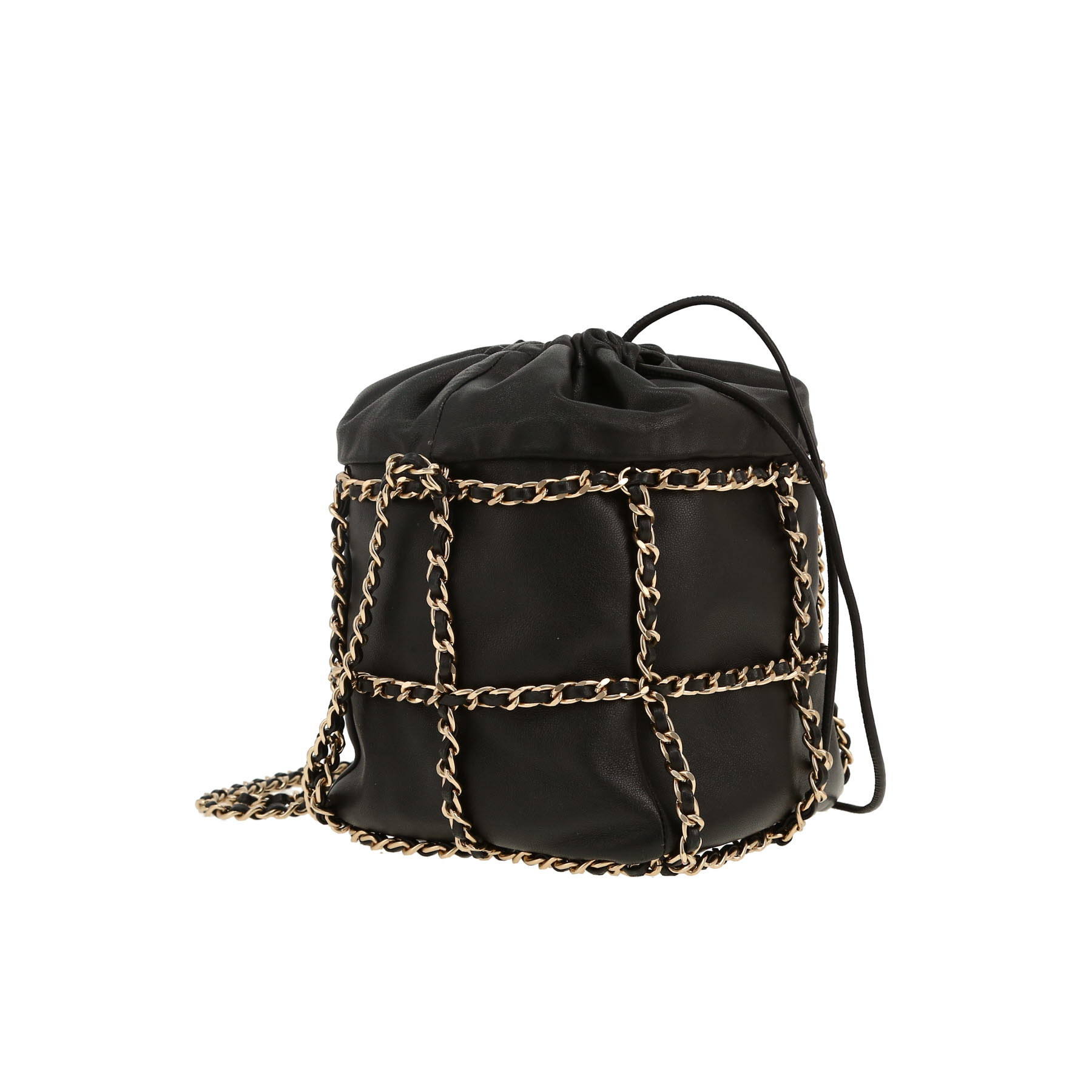 Chanel   shoulder bag  in black leather