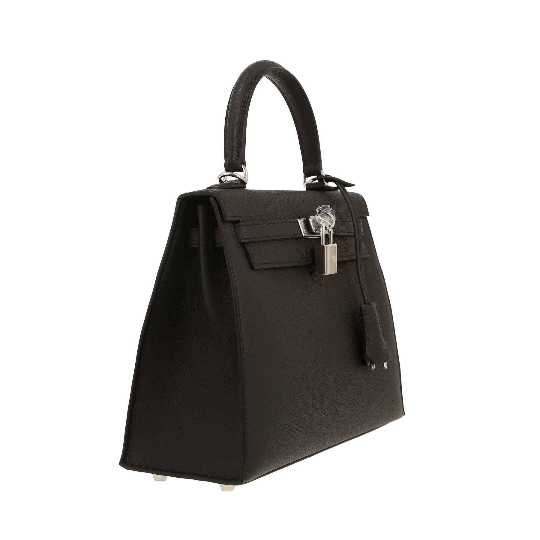 Hermès  Kelly 25 cm handbag  in black epsom leather