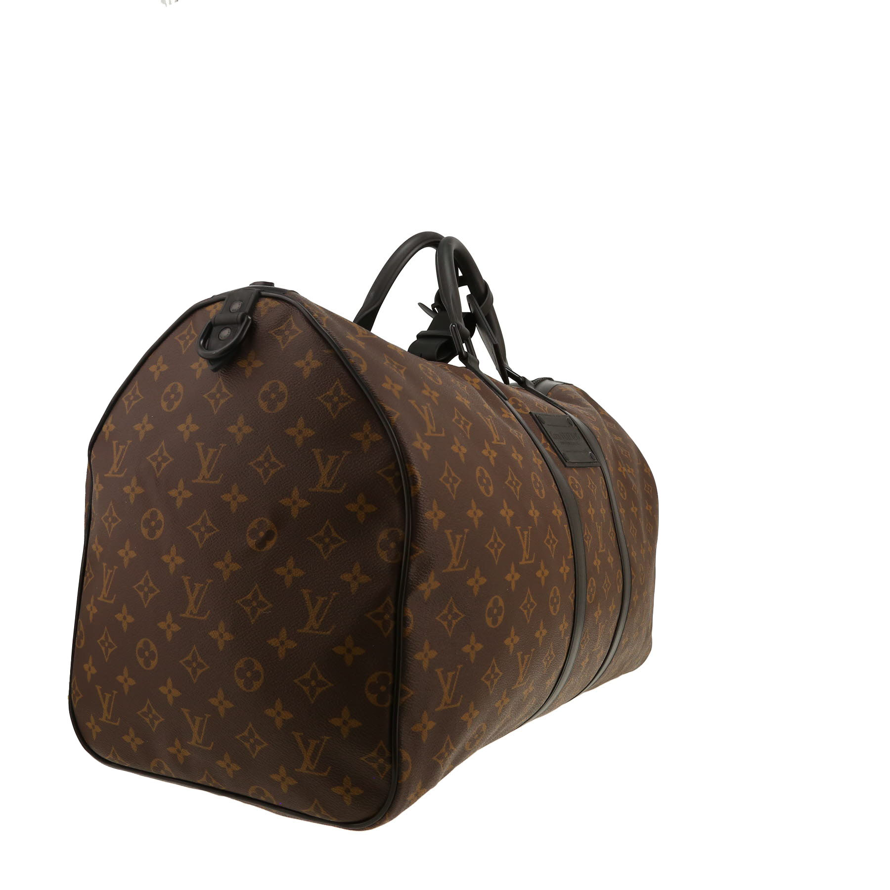 Borsa weekend Louis Vuitton  Keepall Editions Limitées in tela monogram marrone e pelle nera