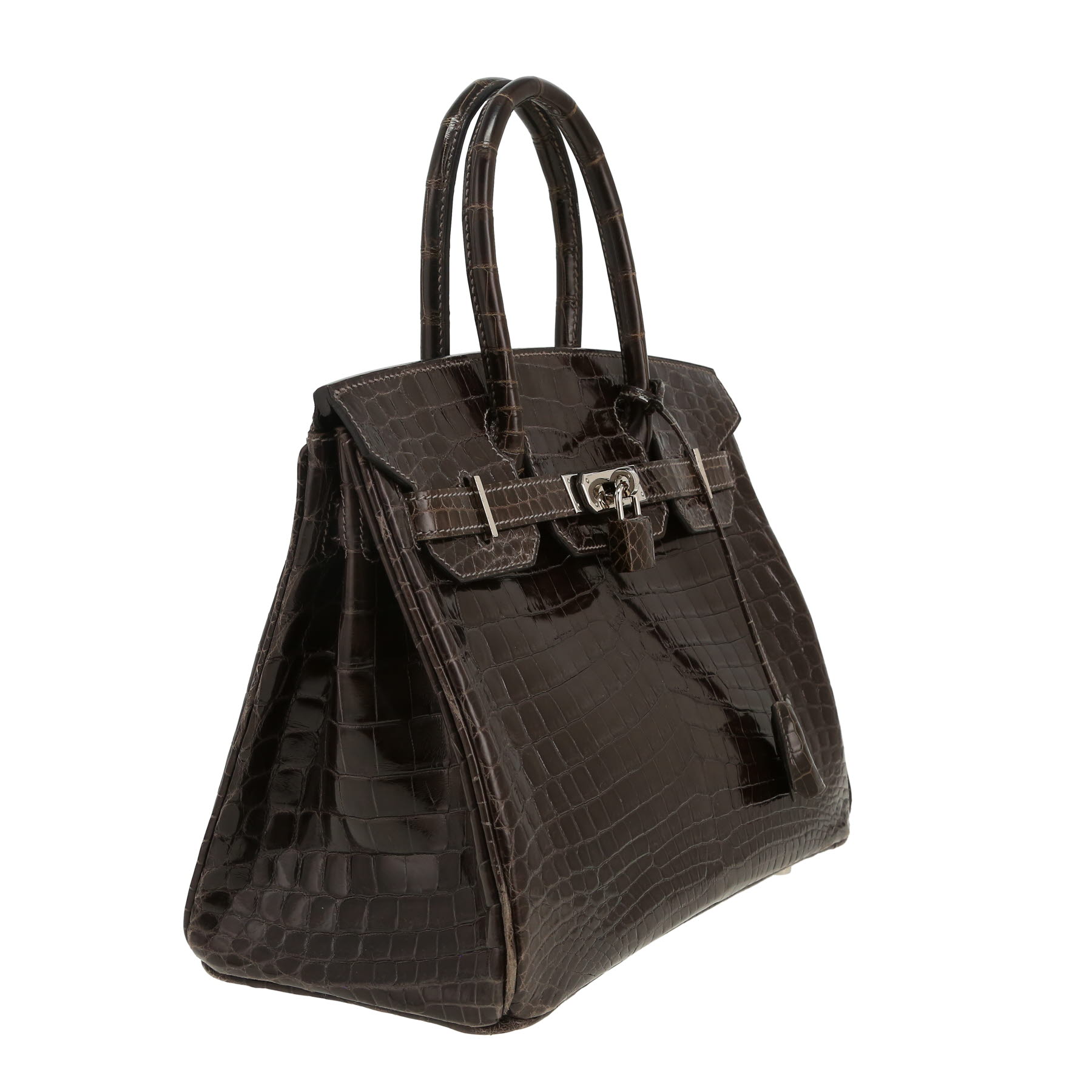 Hermès  Birkin 30 cm handbag  in grey niloticus crocodile