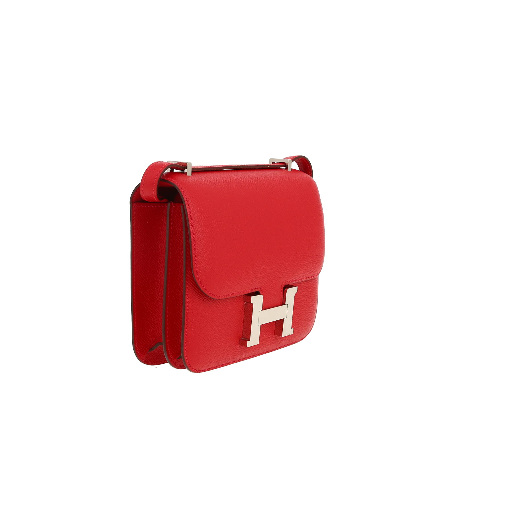 Hermès  Constance mini  handbag  in red Casaque epsom leather