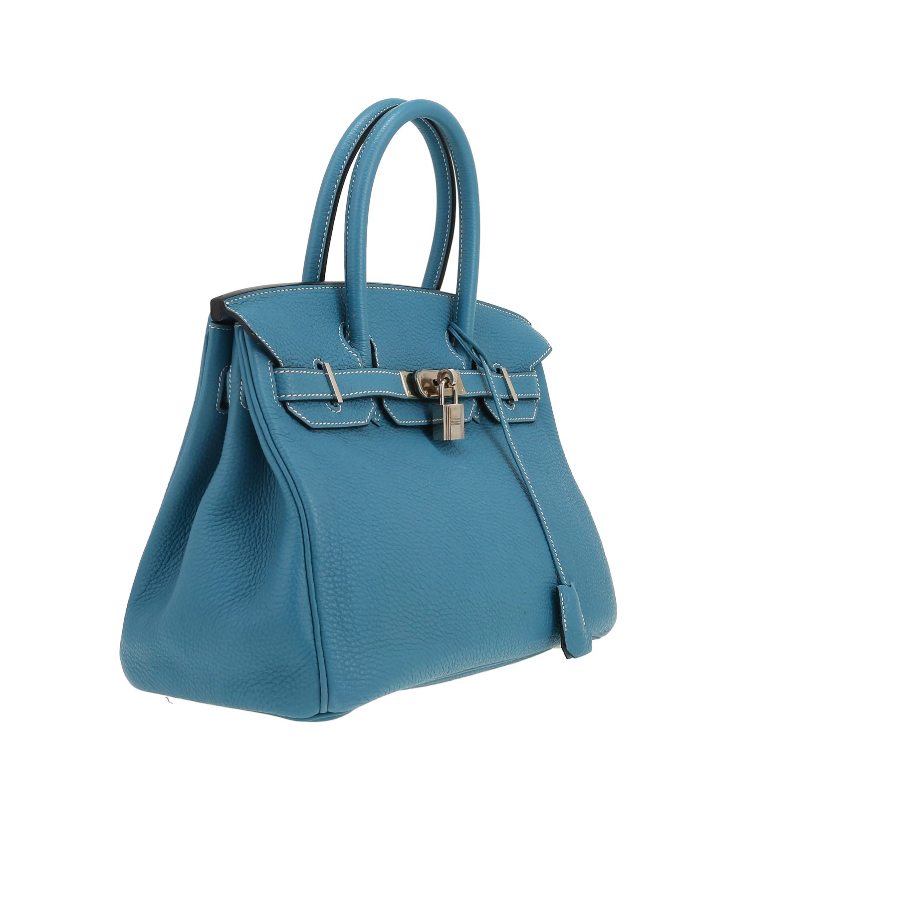 Hermès  Birkin 30 cm handbag  in blue jean togo leather