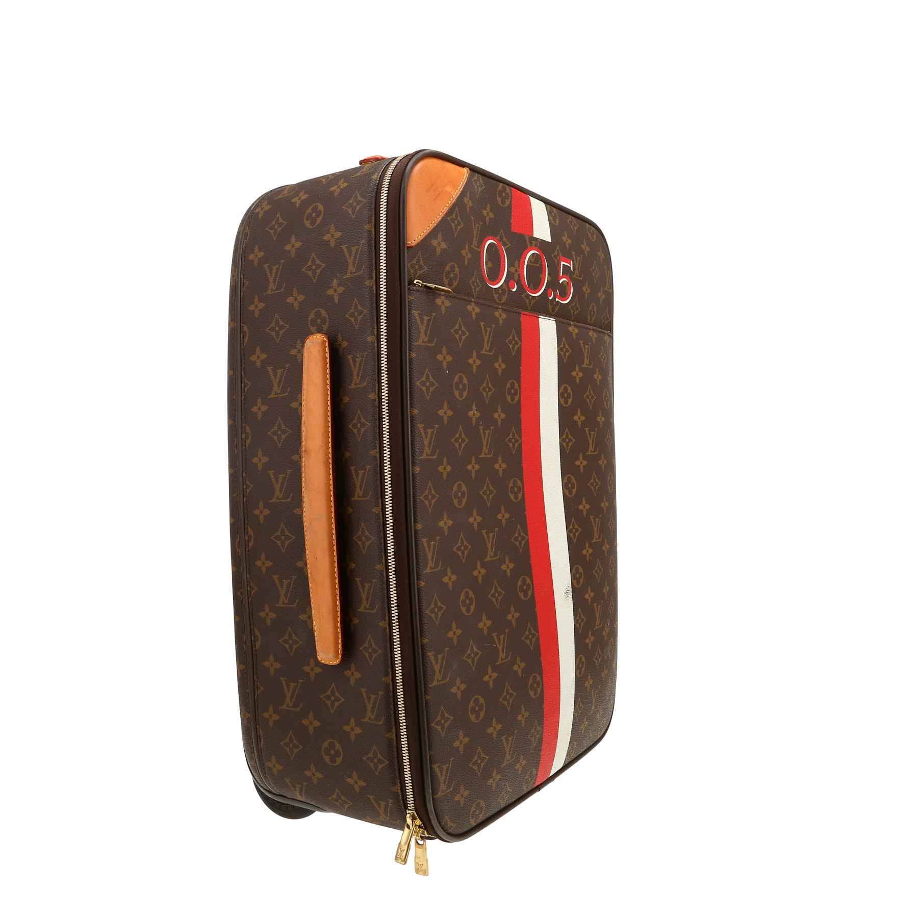 Valigia Louis Vuitton  Pegase in tela monogram marrone e pelle naturale