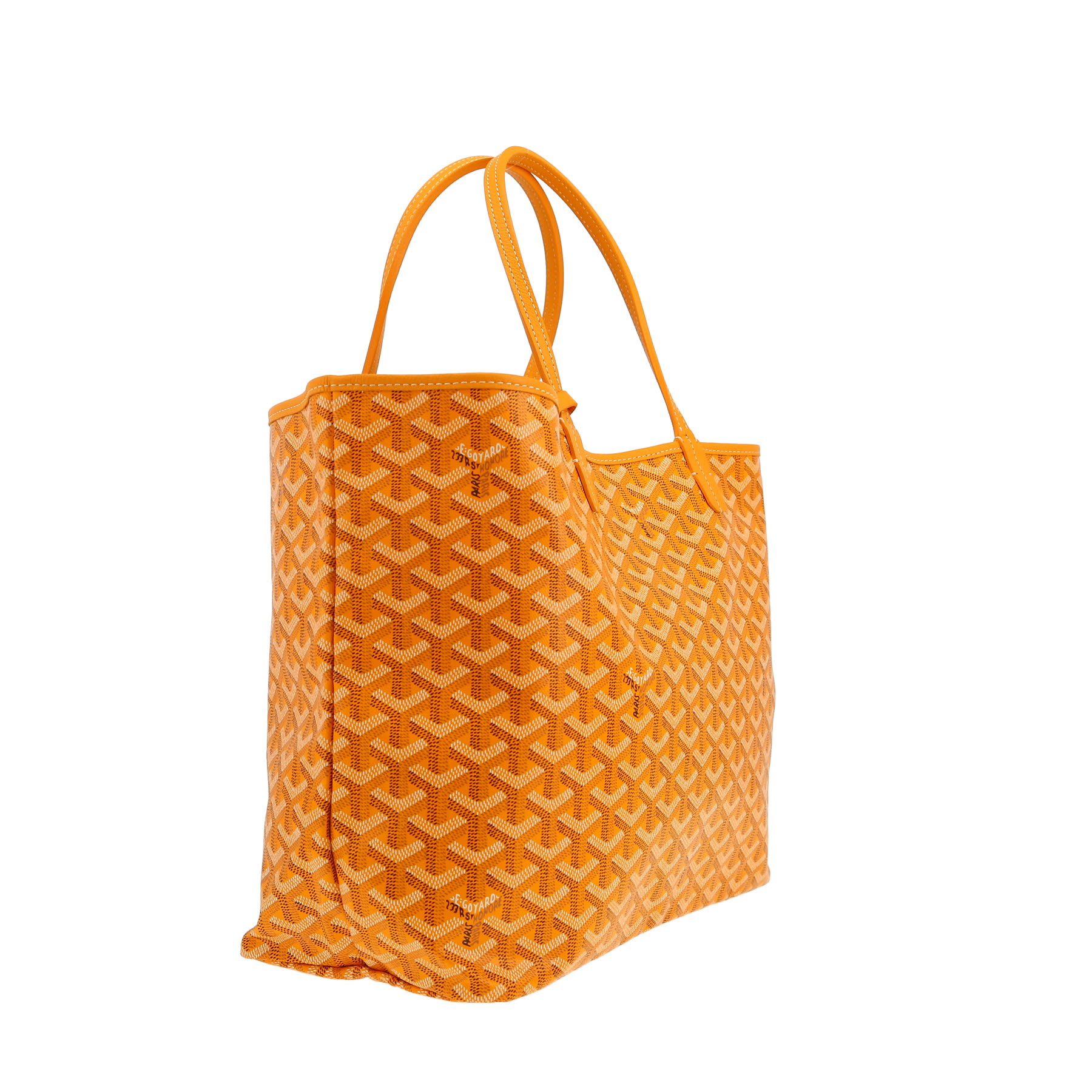 Goyard  Saint-Louis shopping bag  in yellow Goyard canvas  and yellow leather
