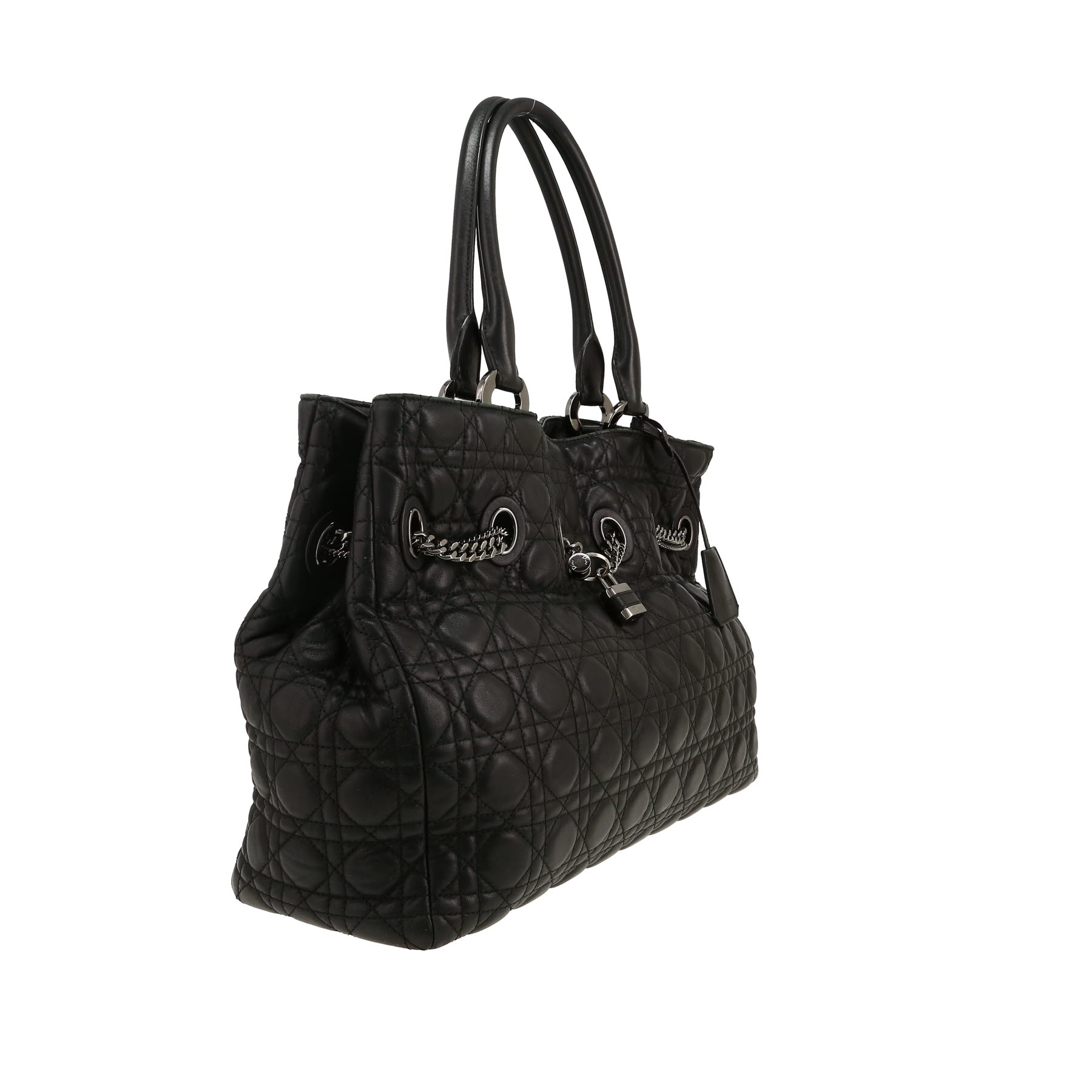 Shopping bag Dior   in pelle cannage nera