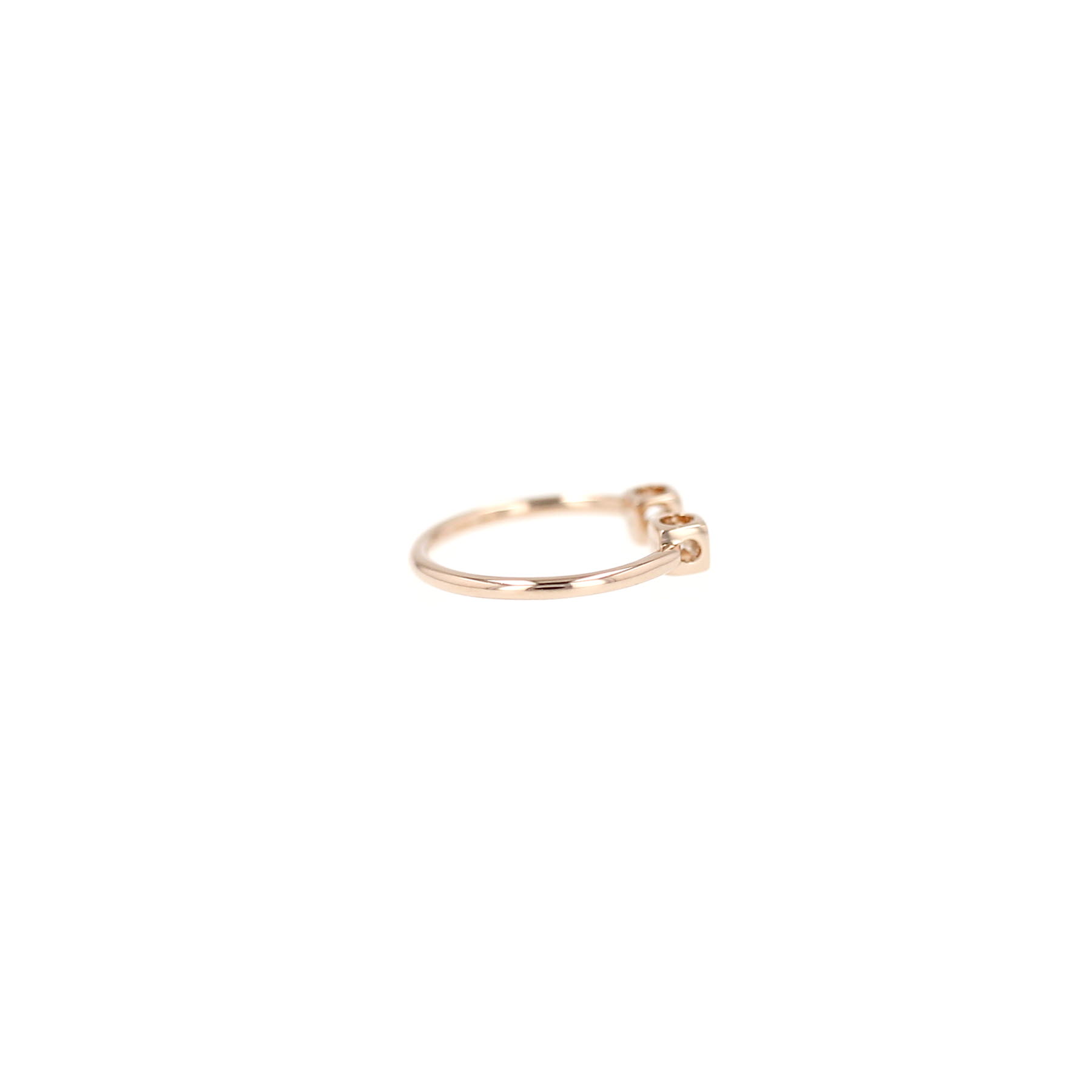 Bague Dinh Van Le Cube Diamant en or rose et diamants